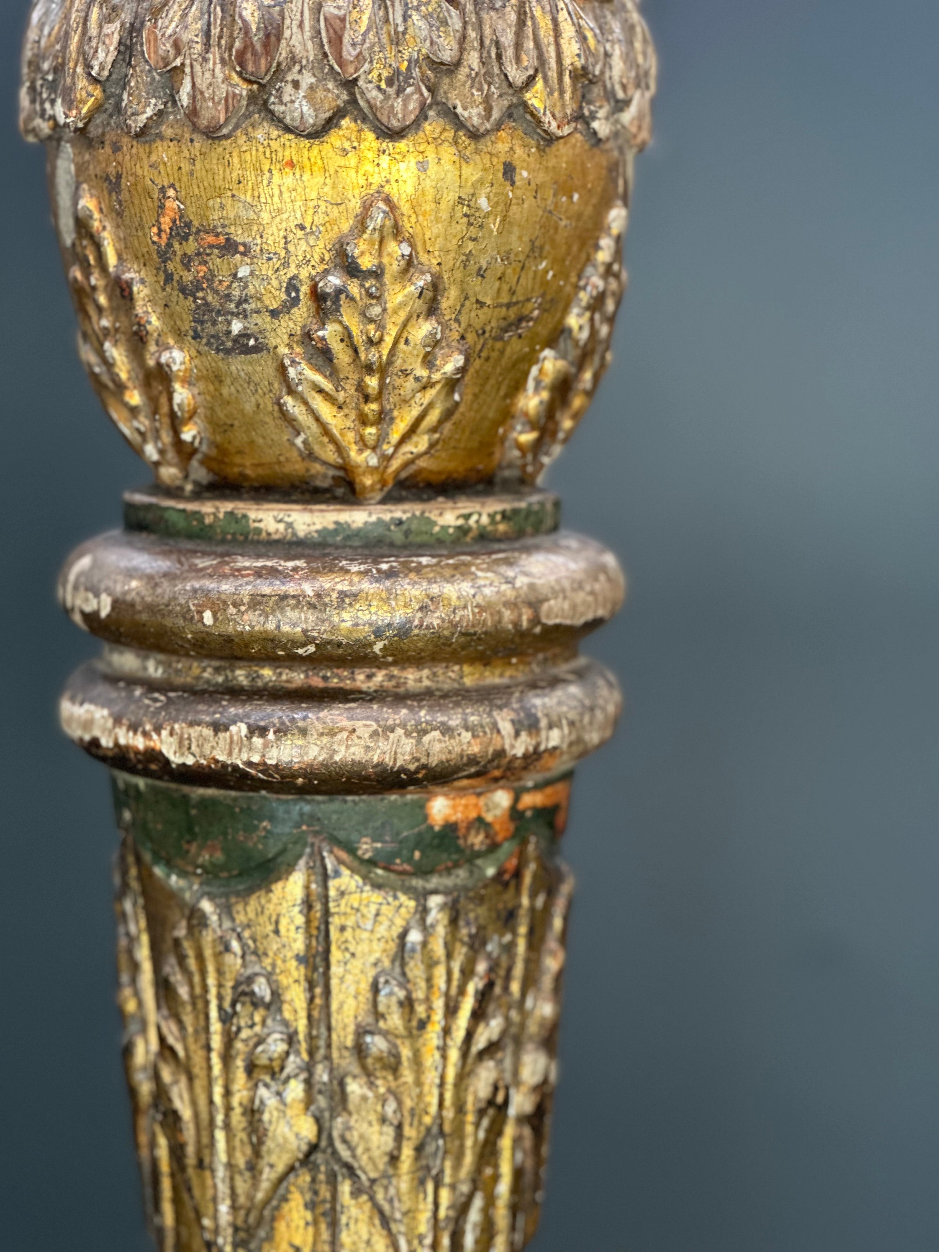 Tall Carved Gilt Lamp - Paris  c1840