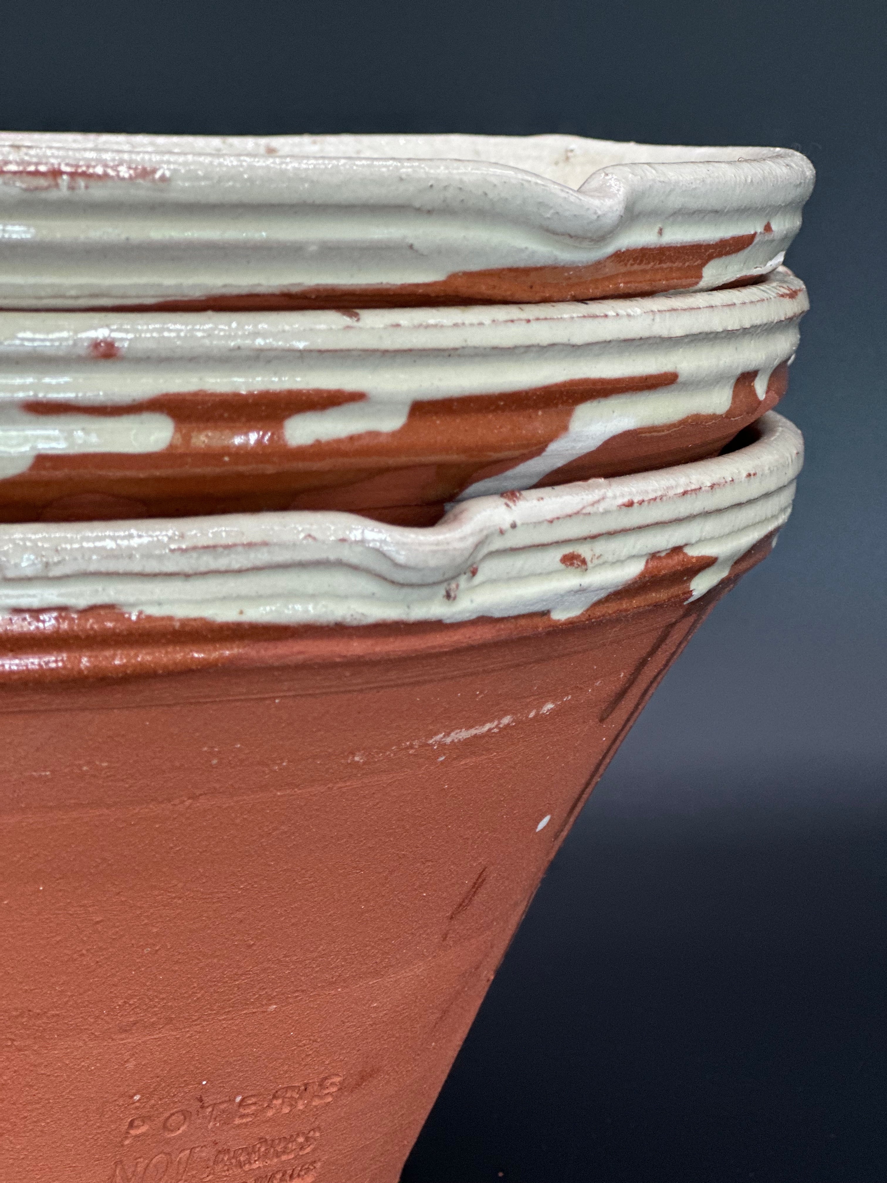 French Pottery  Cream - Cassole Bowl Large