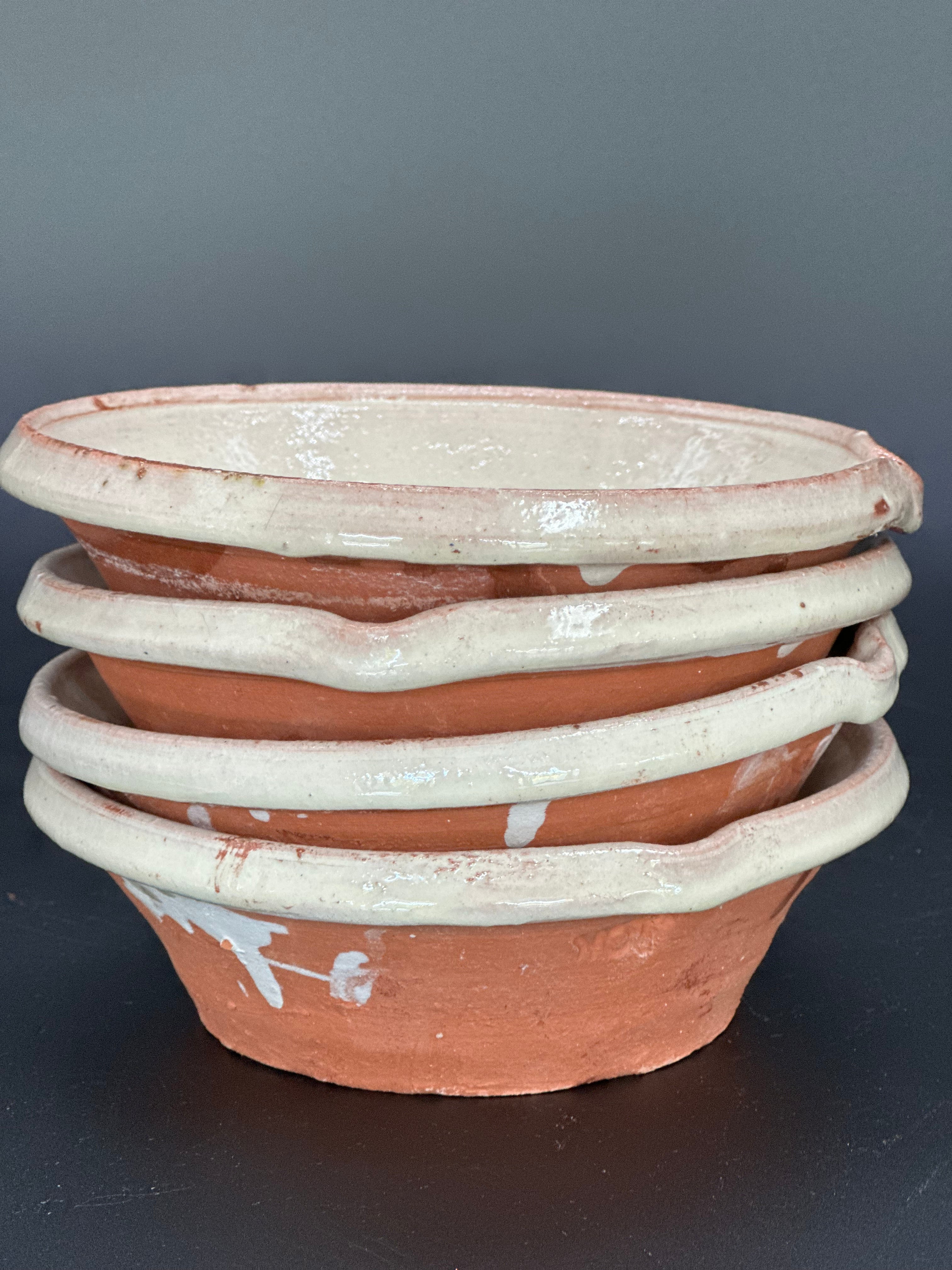 French Pottery Cream - Cassole Bowl Small