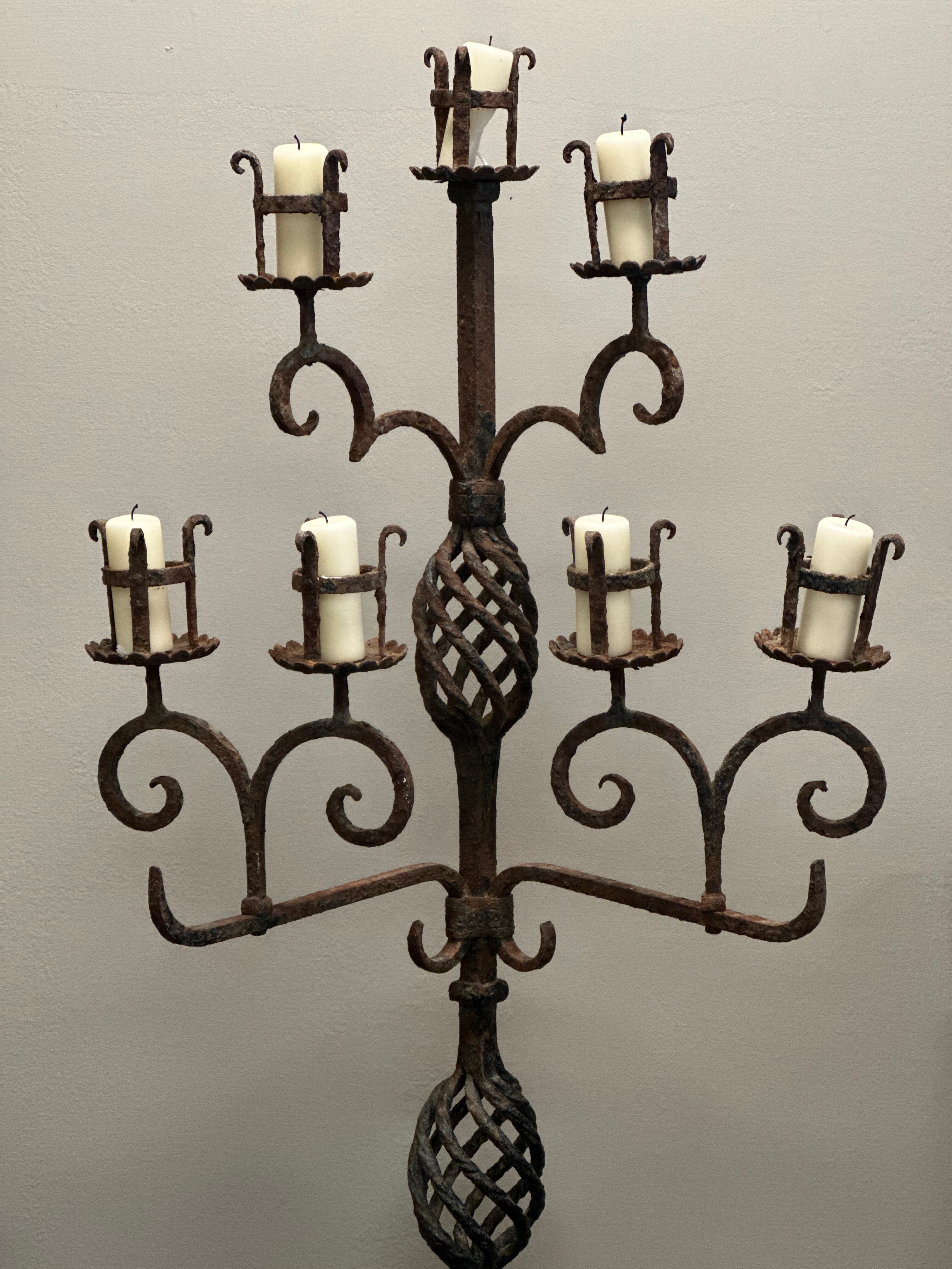 Iron Floor Candelabra