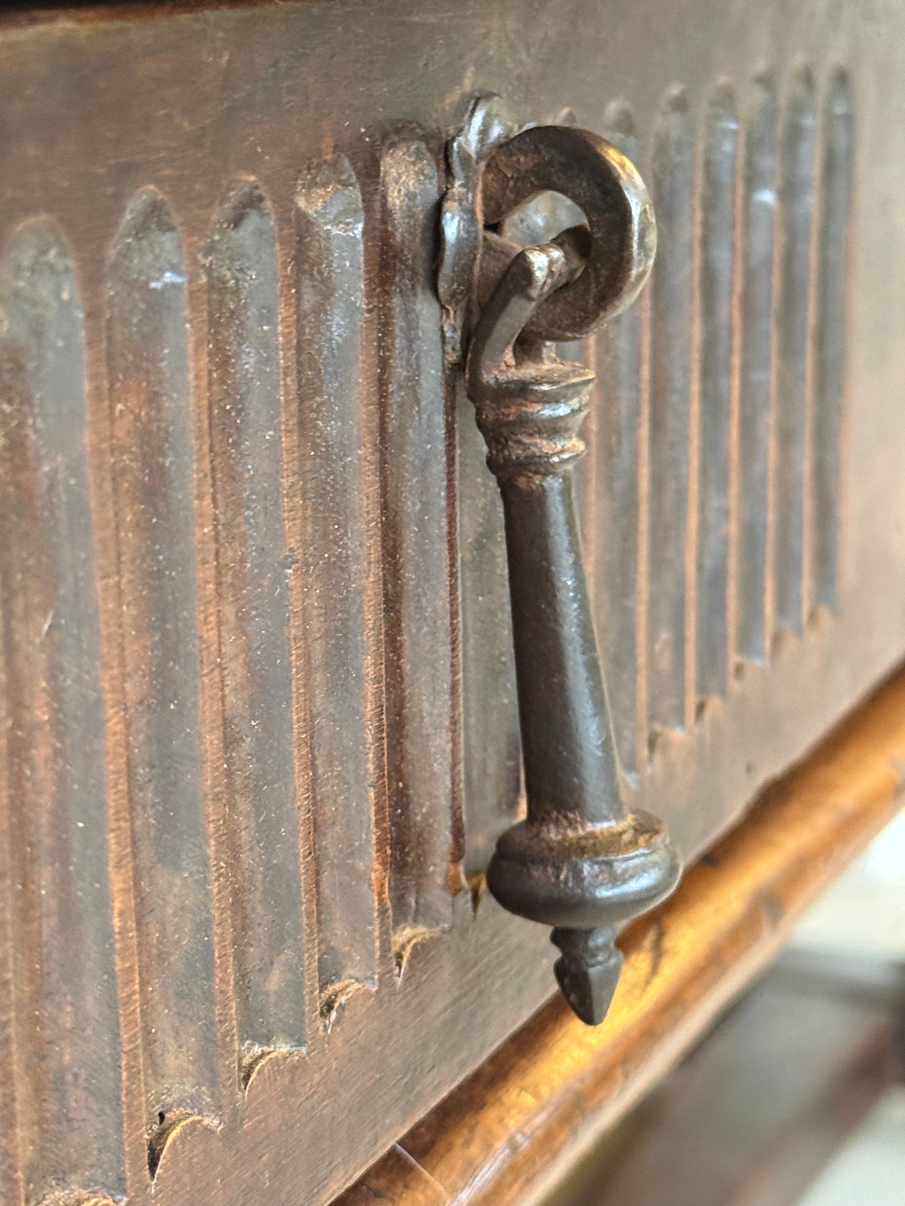 17th Century French Walnut Table With Drawers