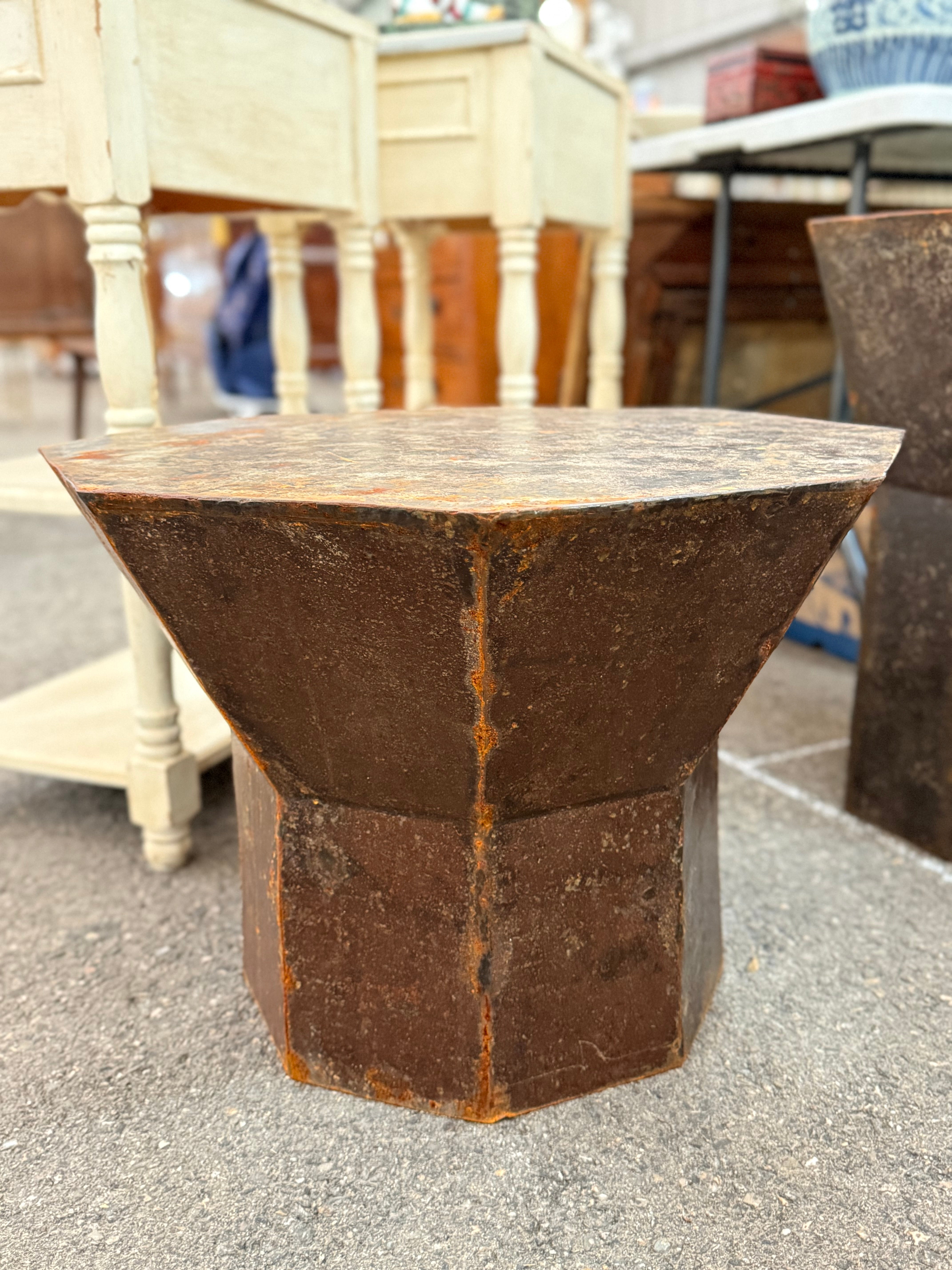 French Hand Forged Metal Table - Low