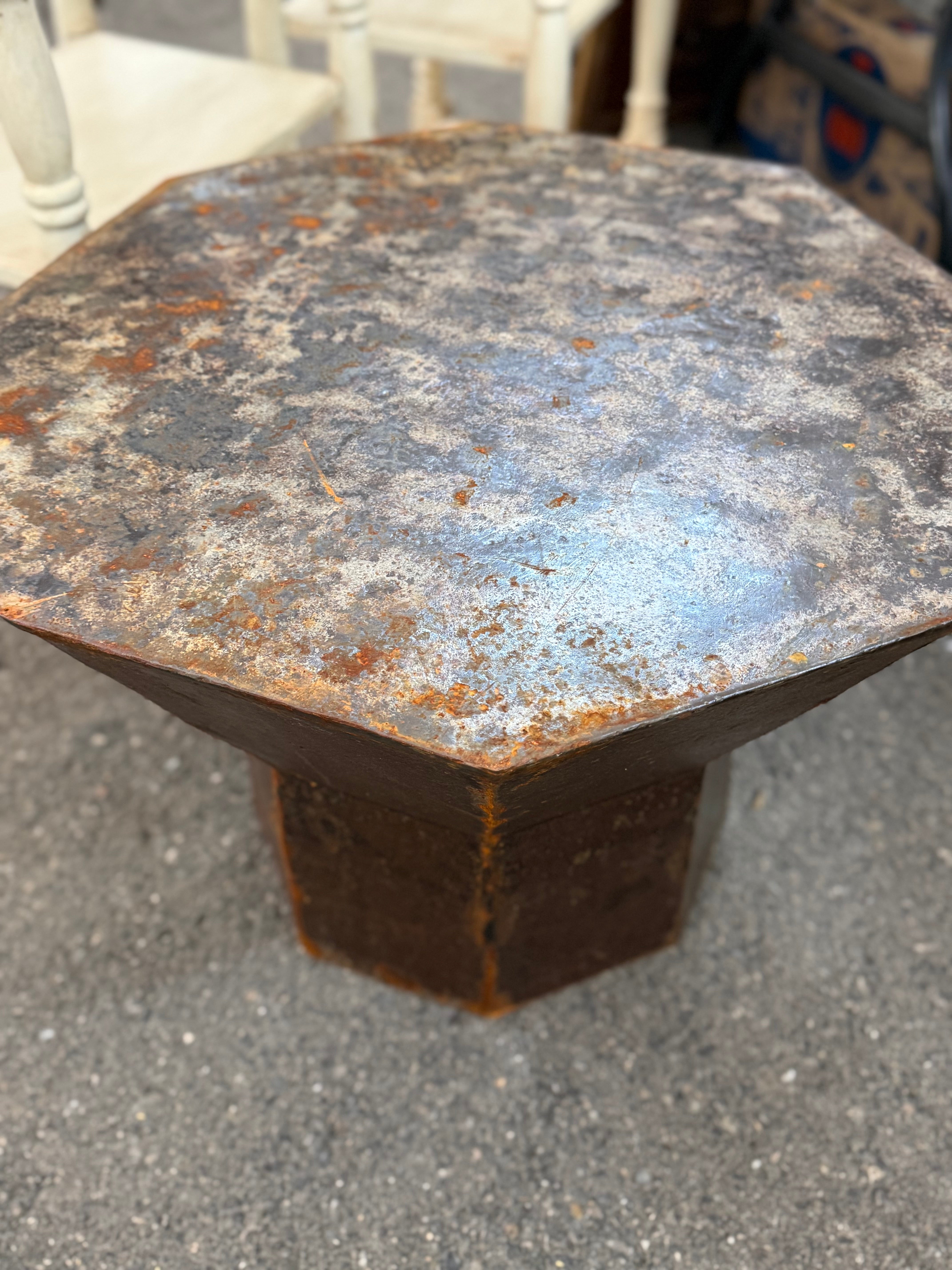 French Hand Forged Metal Table - Low