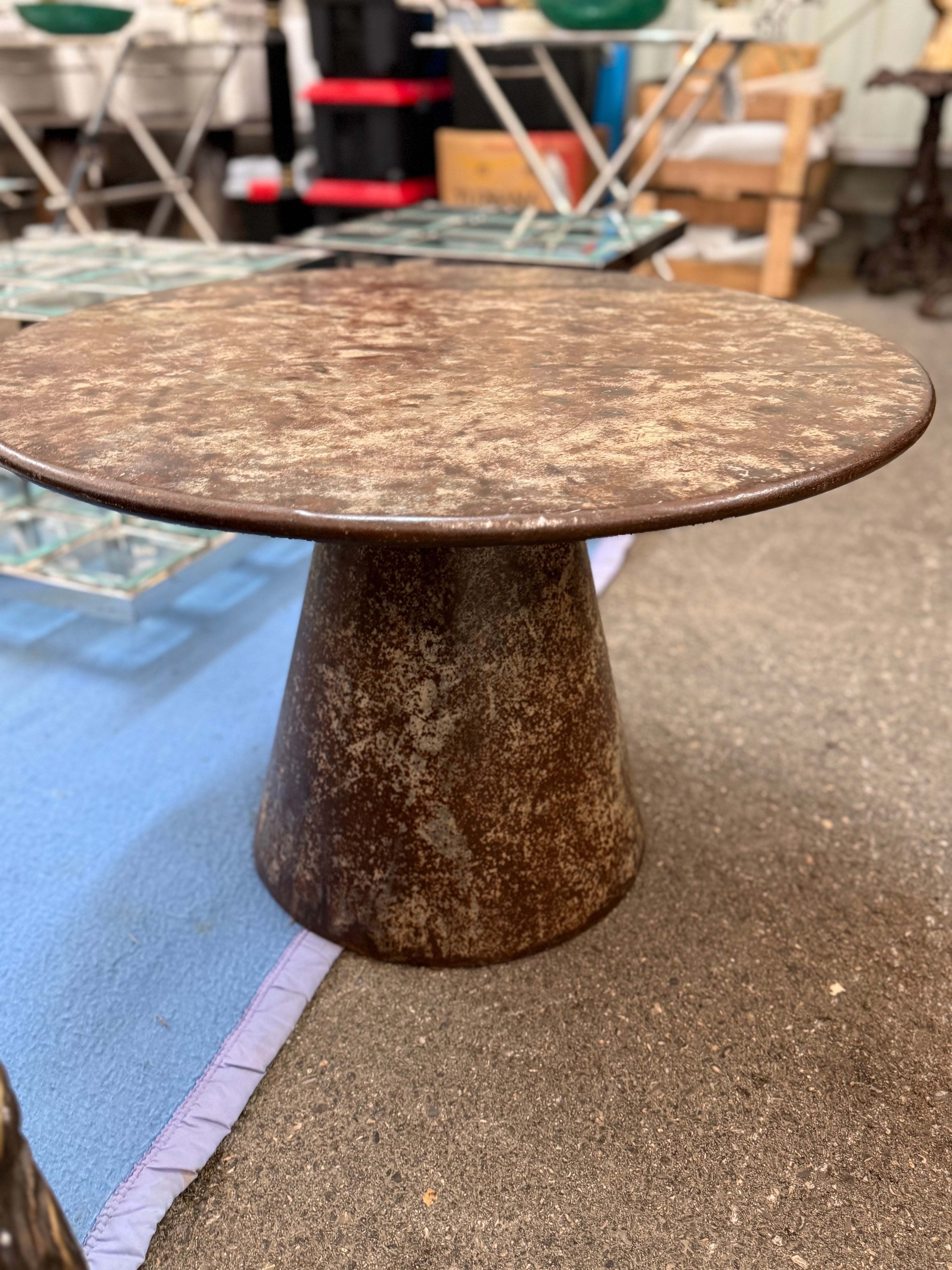French Hand Forged Metal Table - Round