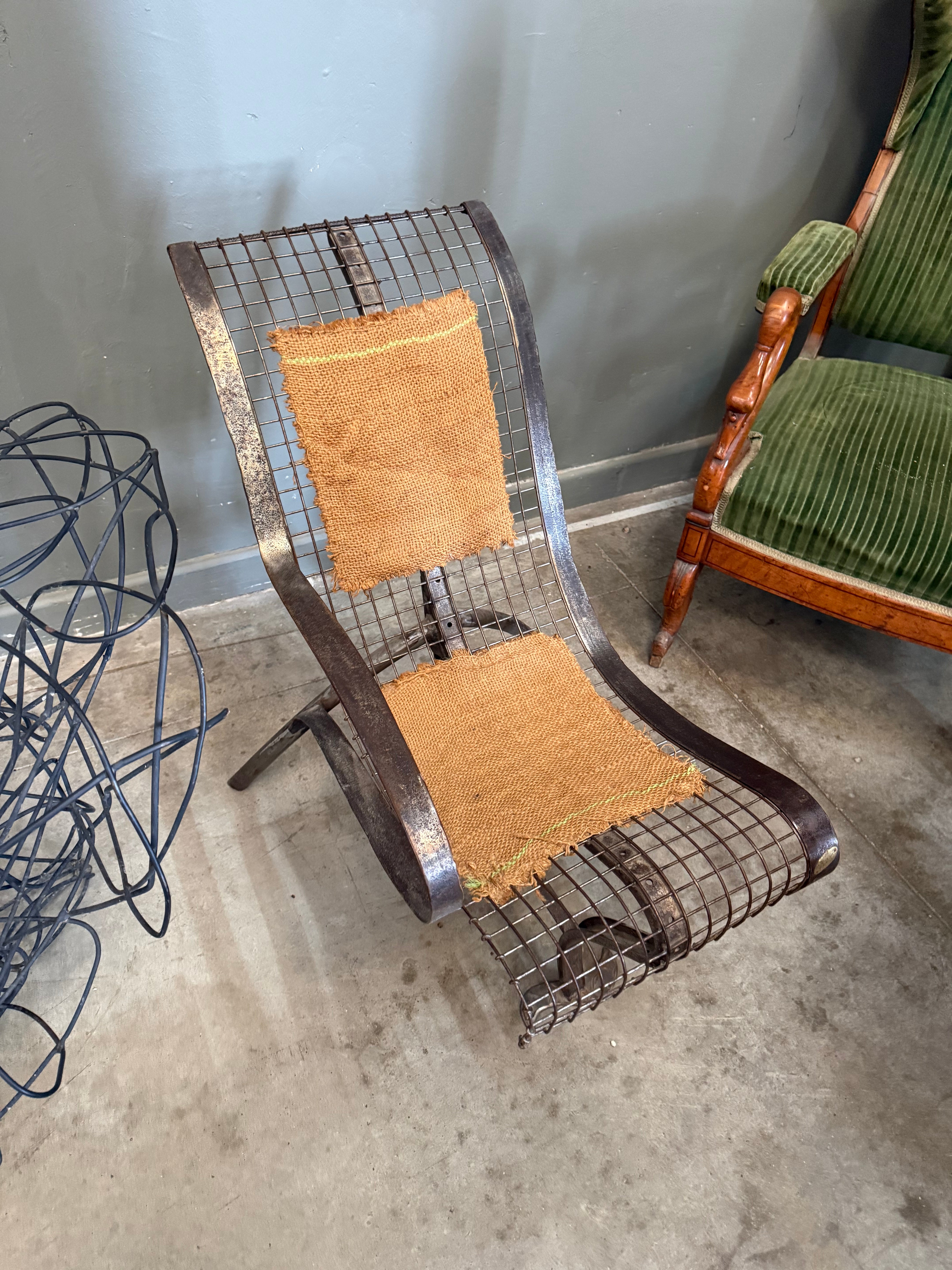 Dutch Metal One Arm Chair - Midcentury