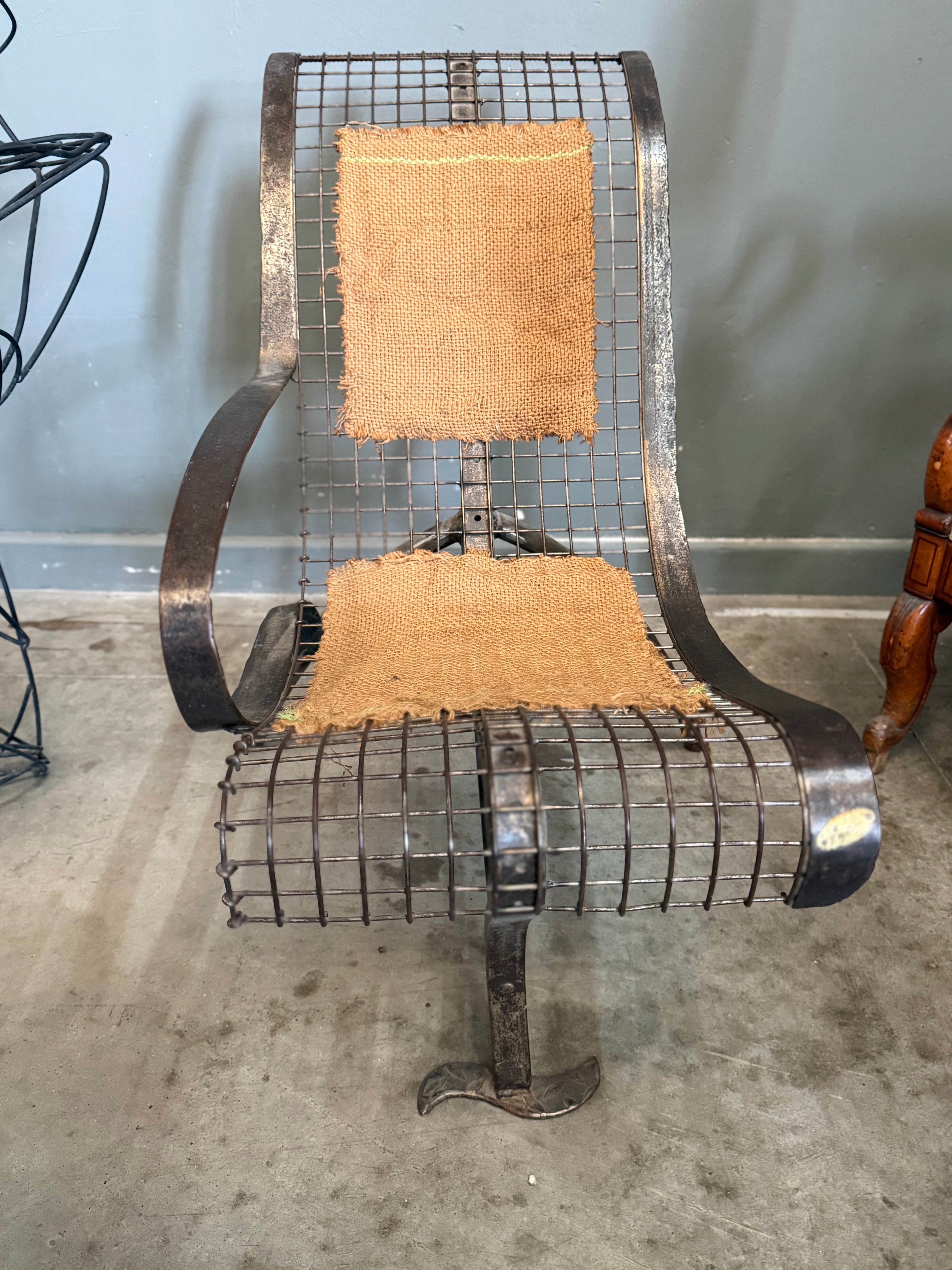 Dutch Metal One Arm Chair - Midcentury