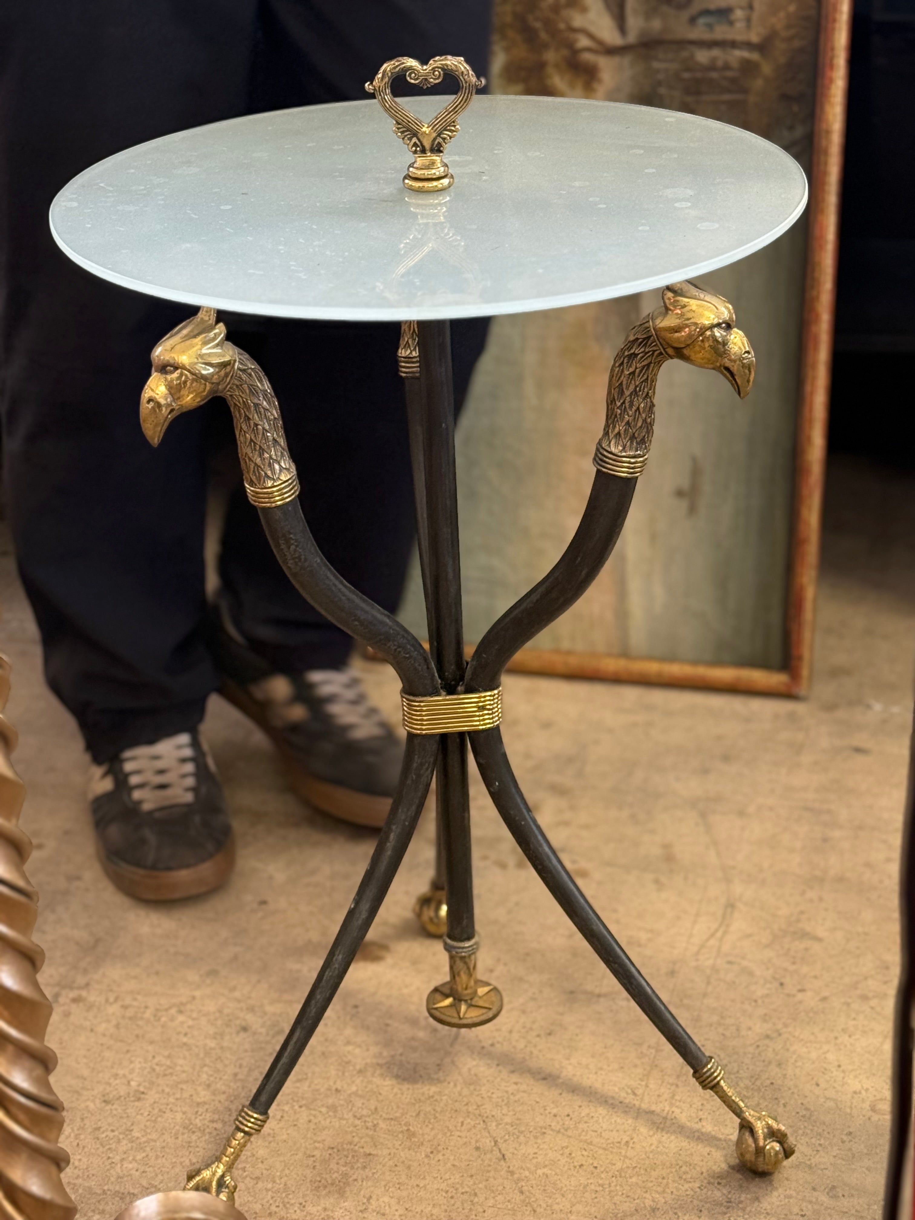 French Brass Bird Cocktail Table