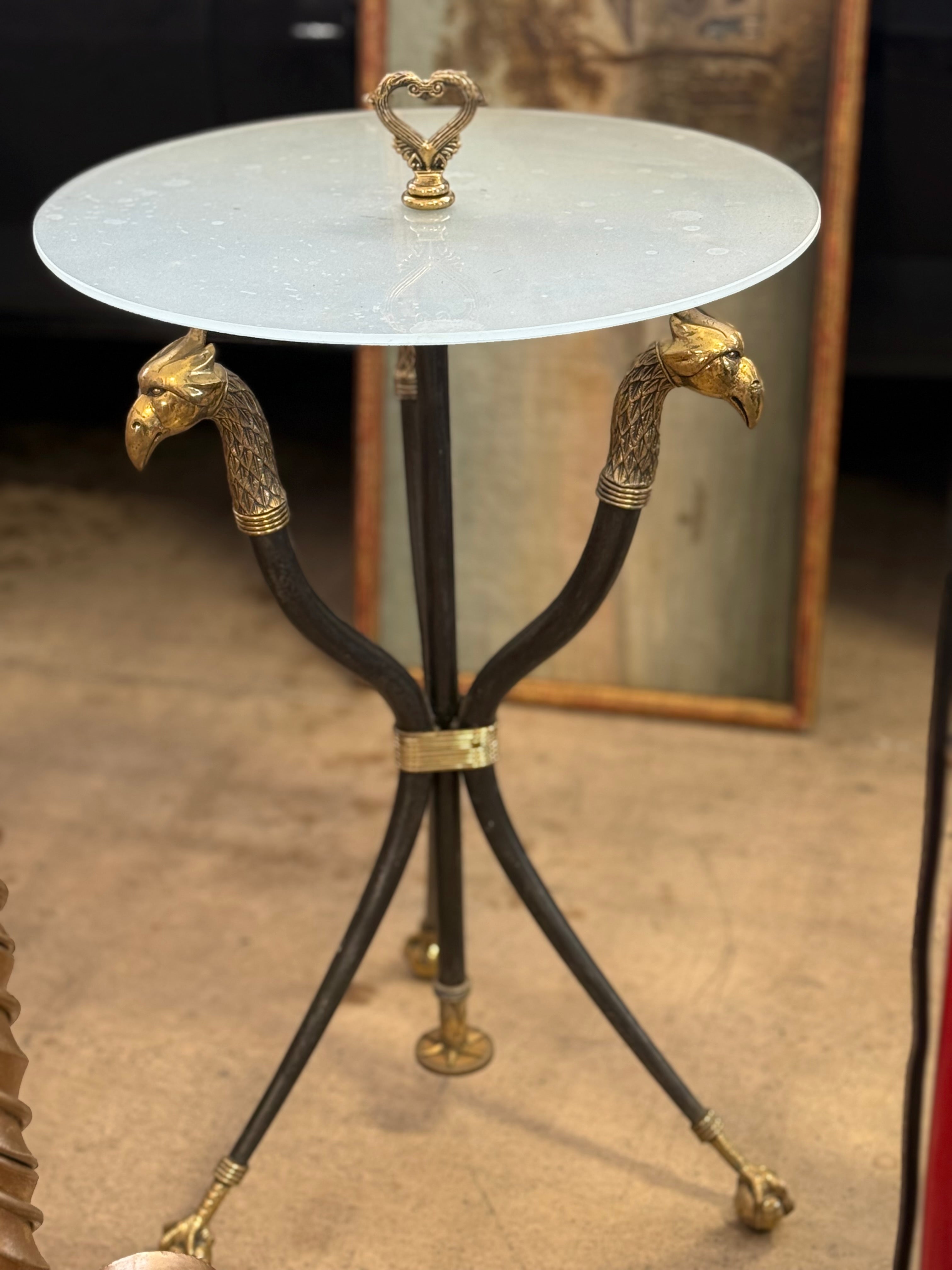 French Brass Bird Cocktail Table