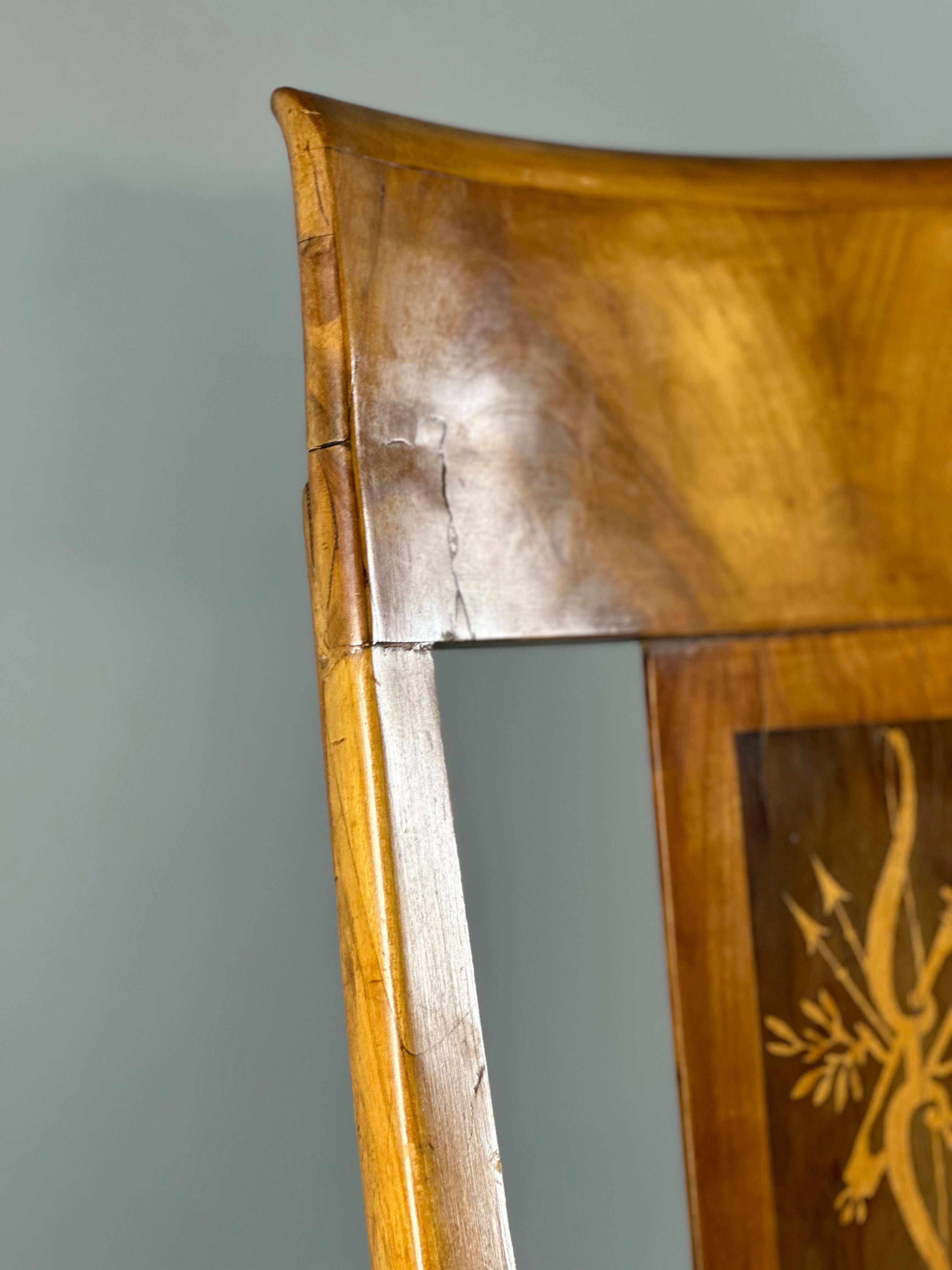 Napoleon III Walnut Dining Chairs With Satin Wood Inlay - Set of 4