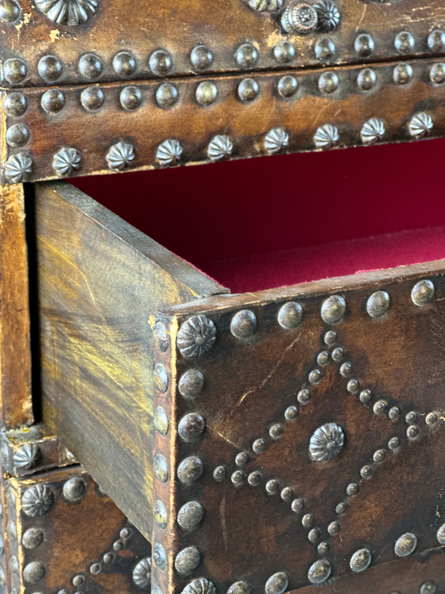 Spanish Studded Leather Trunk