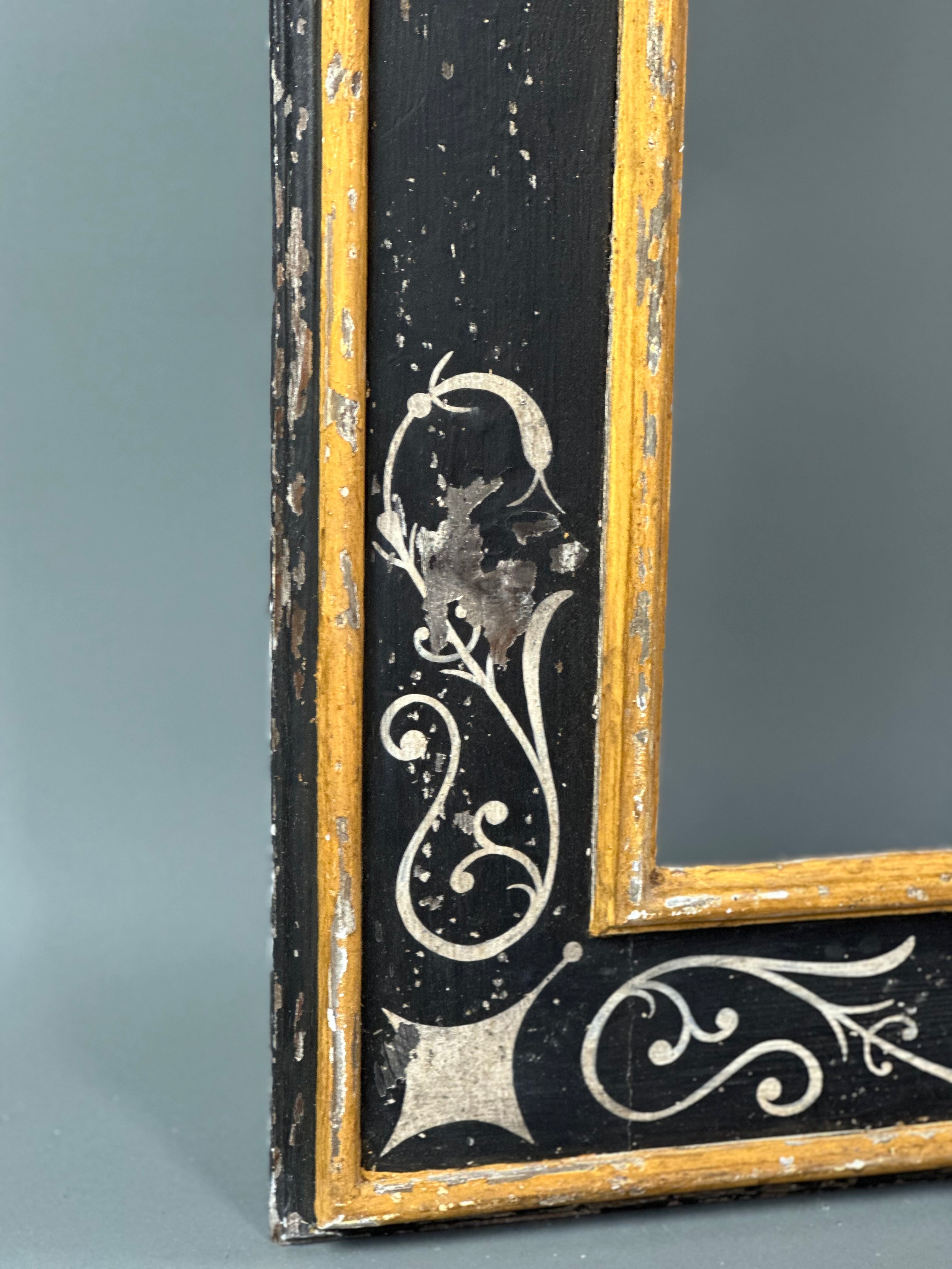 Italian Black and Ochre Painted Frame c1920 - EACH