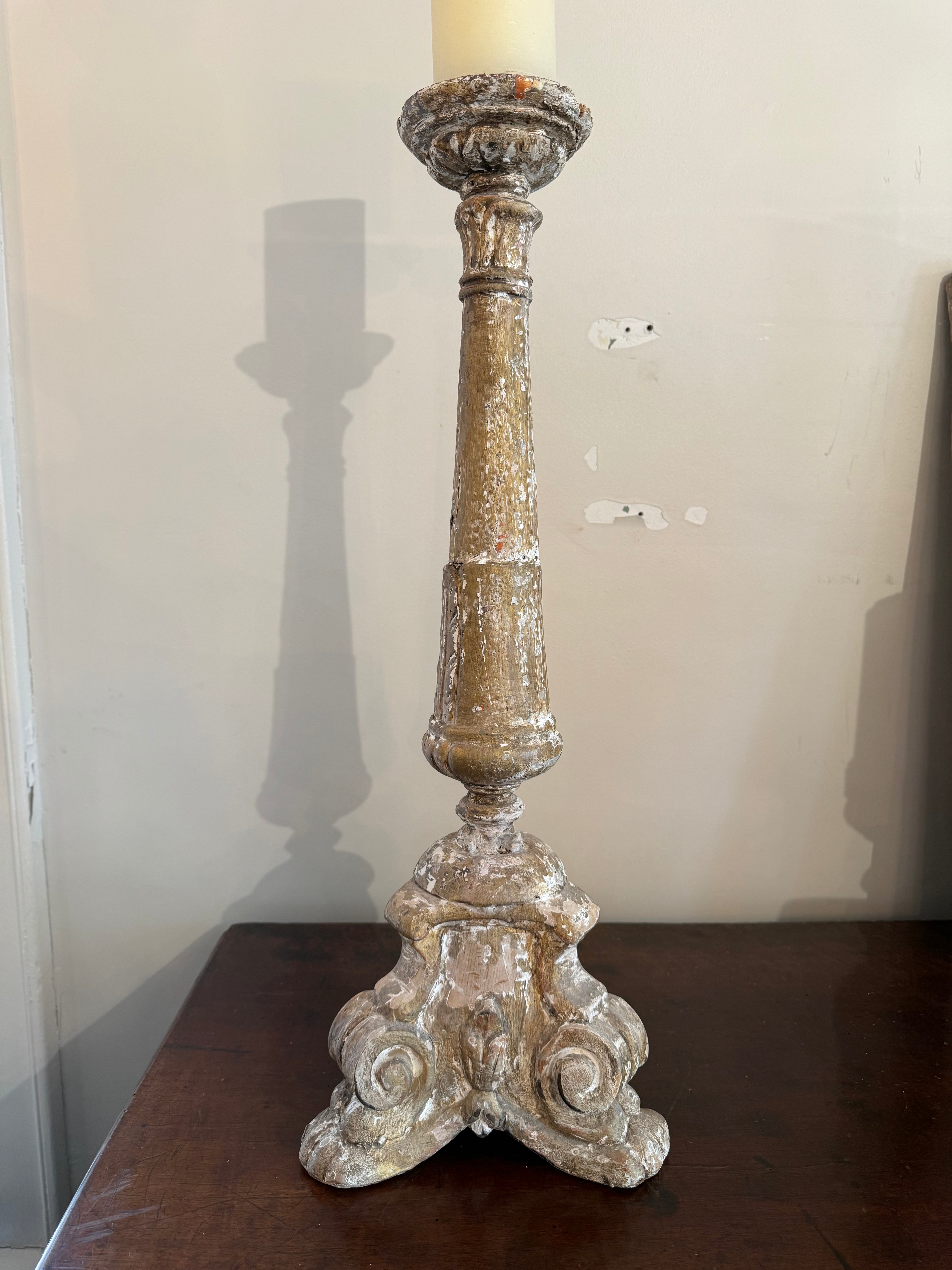 Italian Baroque Candlestick c1780