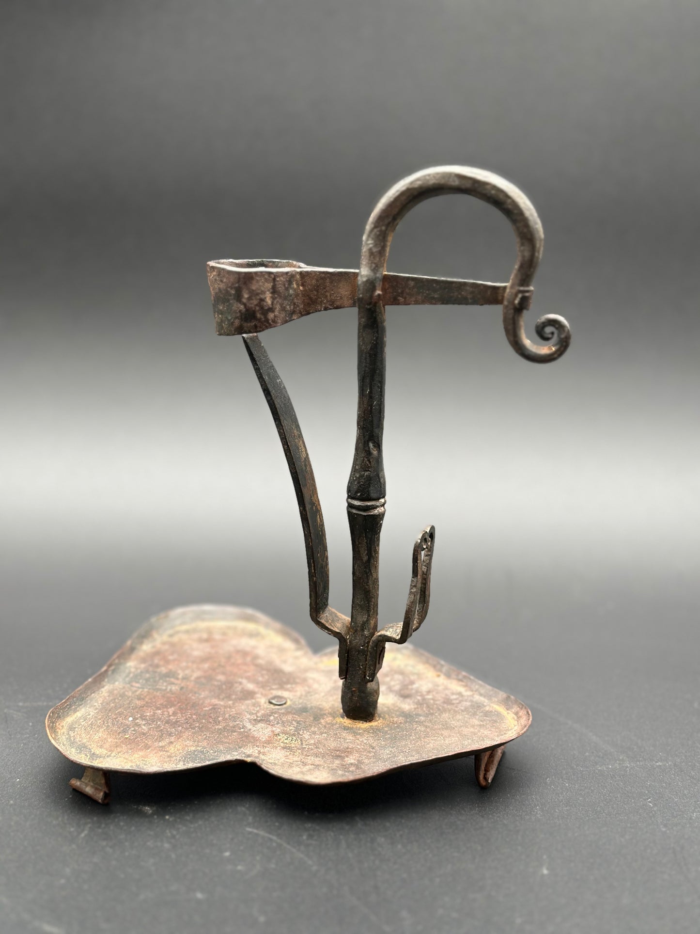 Wrought Iron Candle Holder - France 18th Century