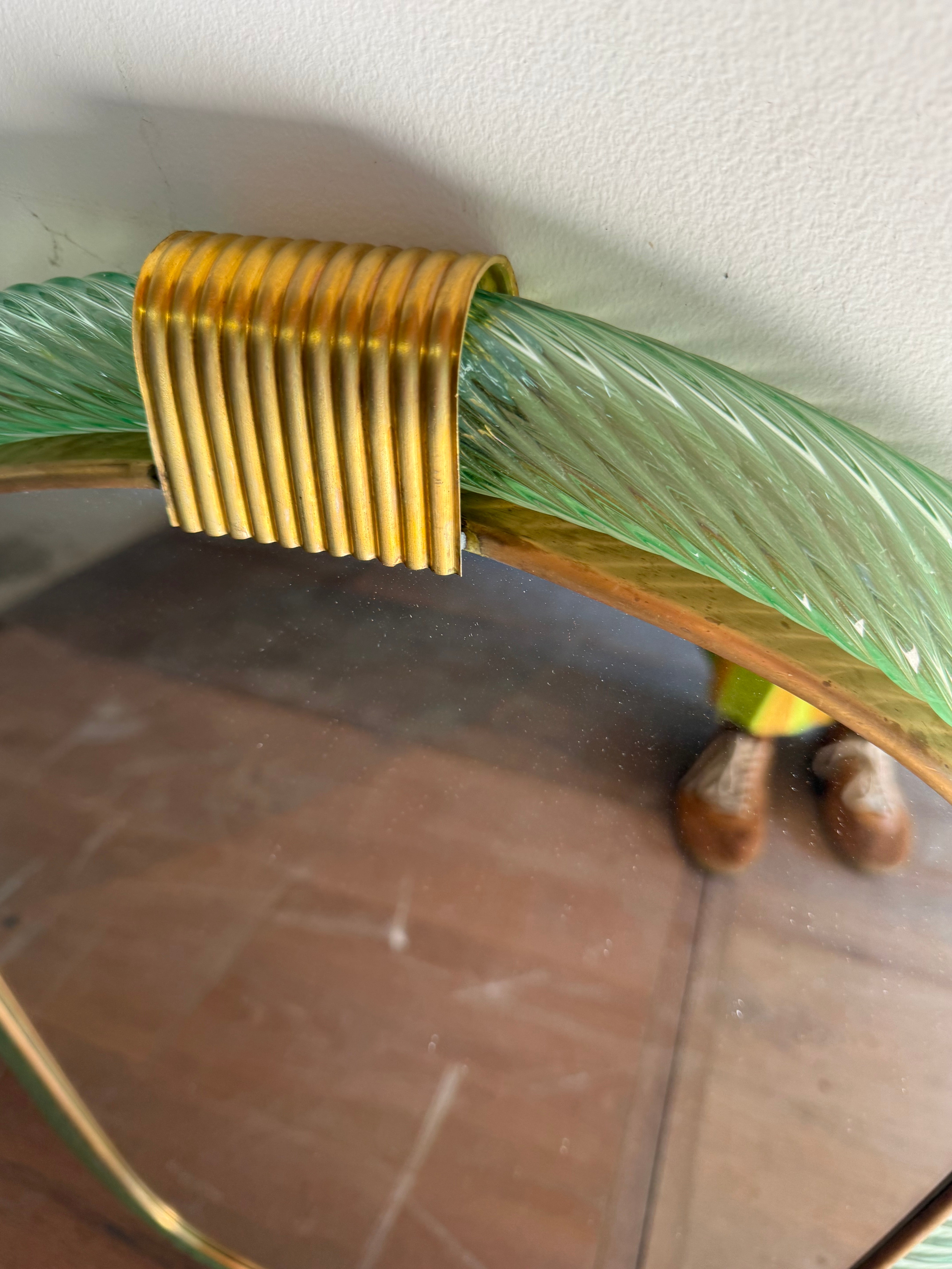 Venetian Murano Glass Mirror - Verde