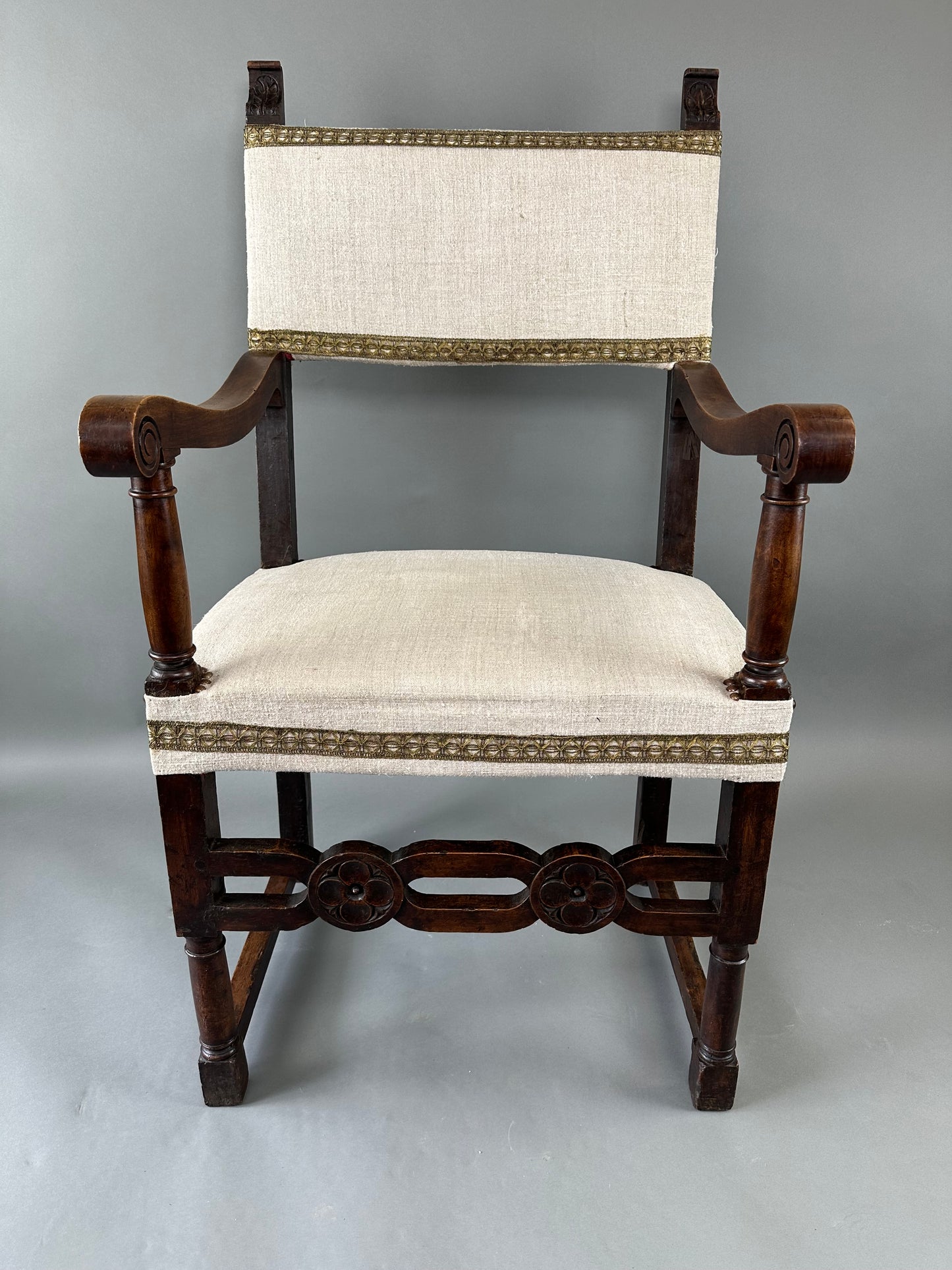 French Walnut Armchair c1840