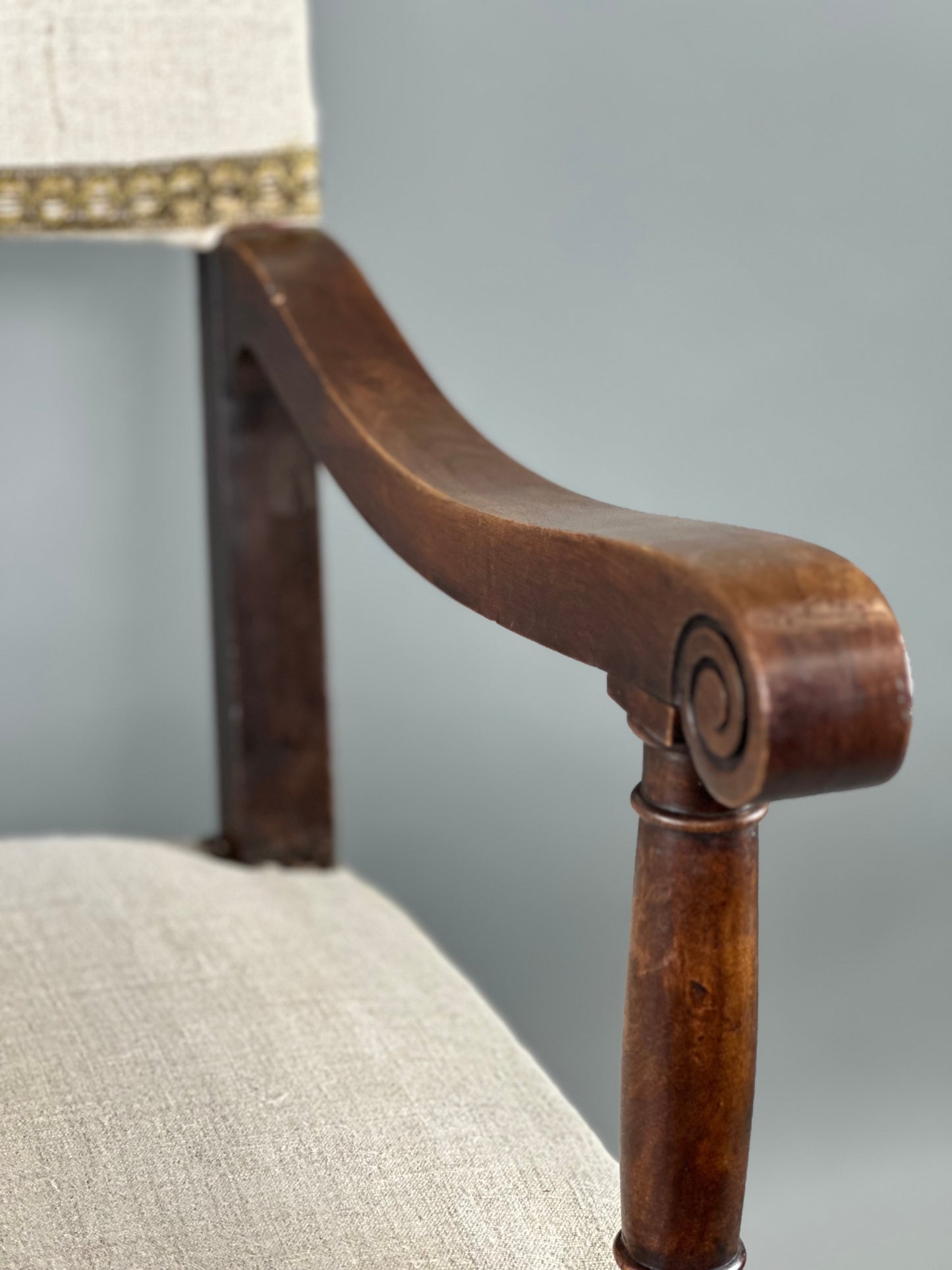 French Walnut Armchair c1840