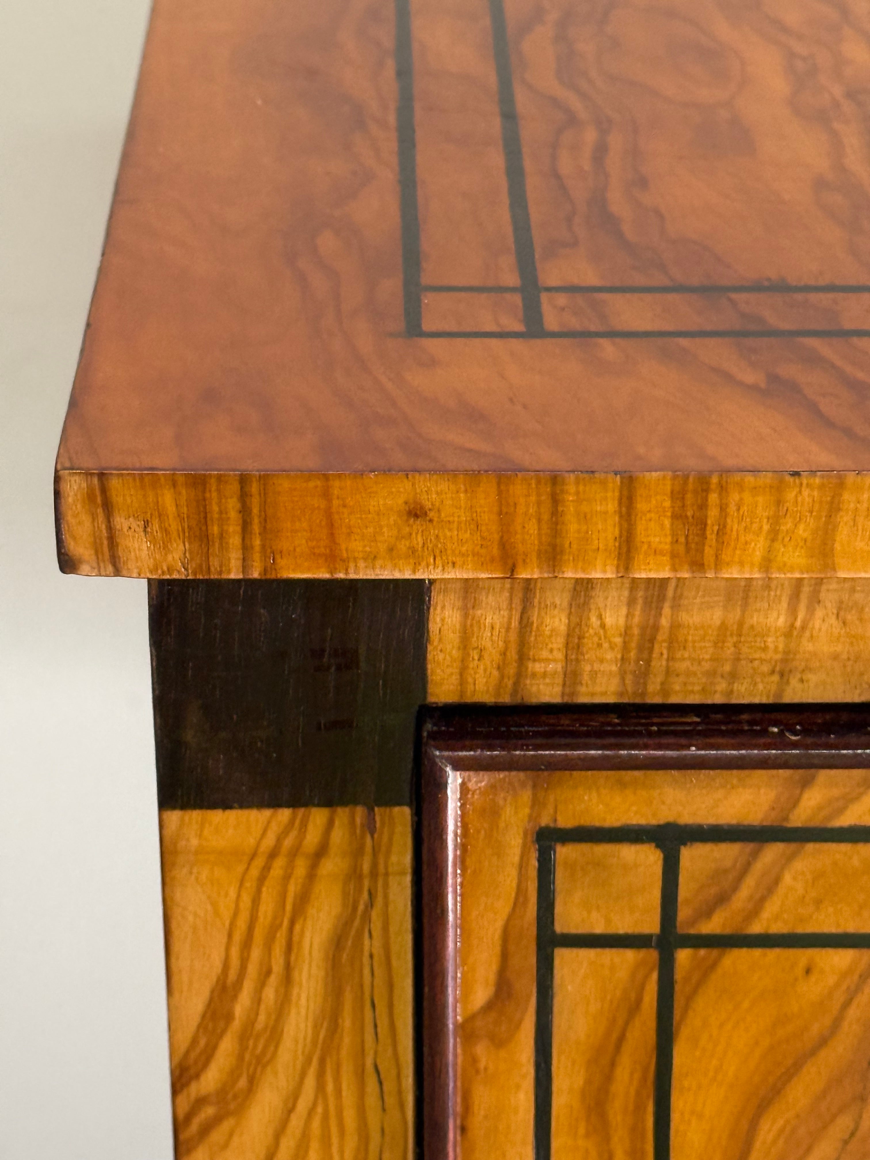 Satin Wood & Ebony Inlaid Italian Chest c1920