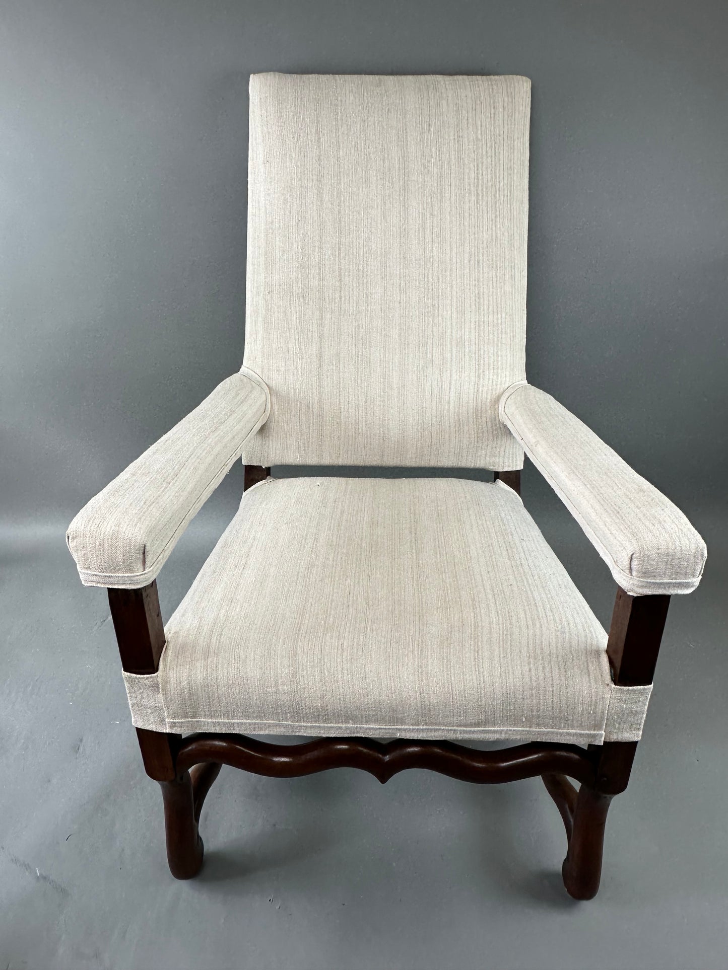 French Walnut Fauteuil Chair c1840