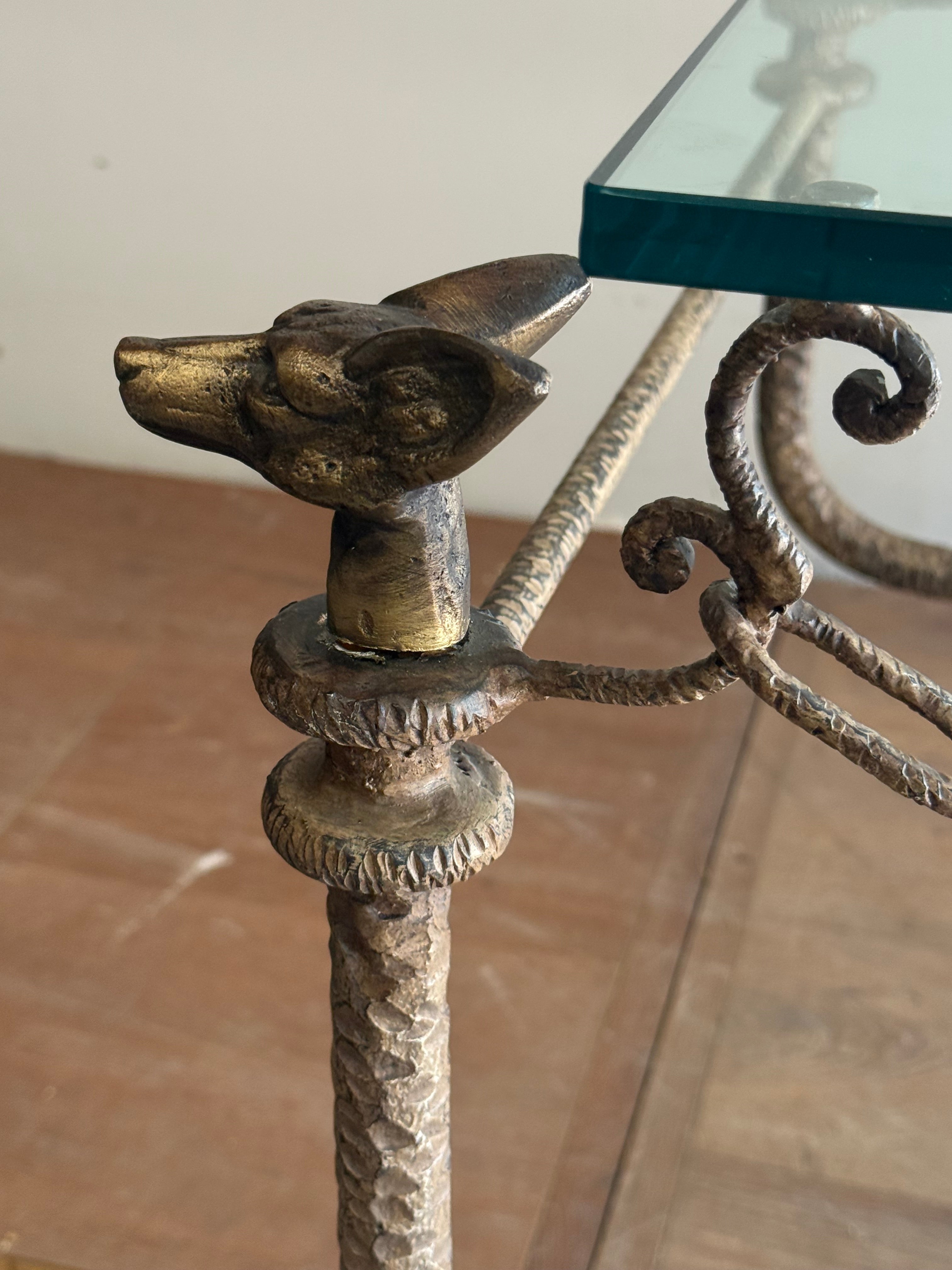 Bronze & Hand Forged Iron Coffee Table