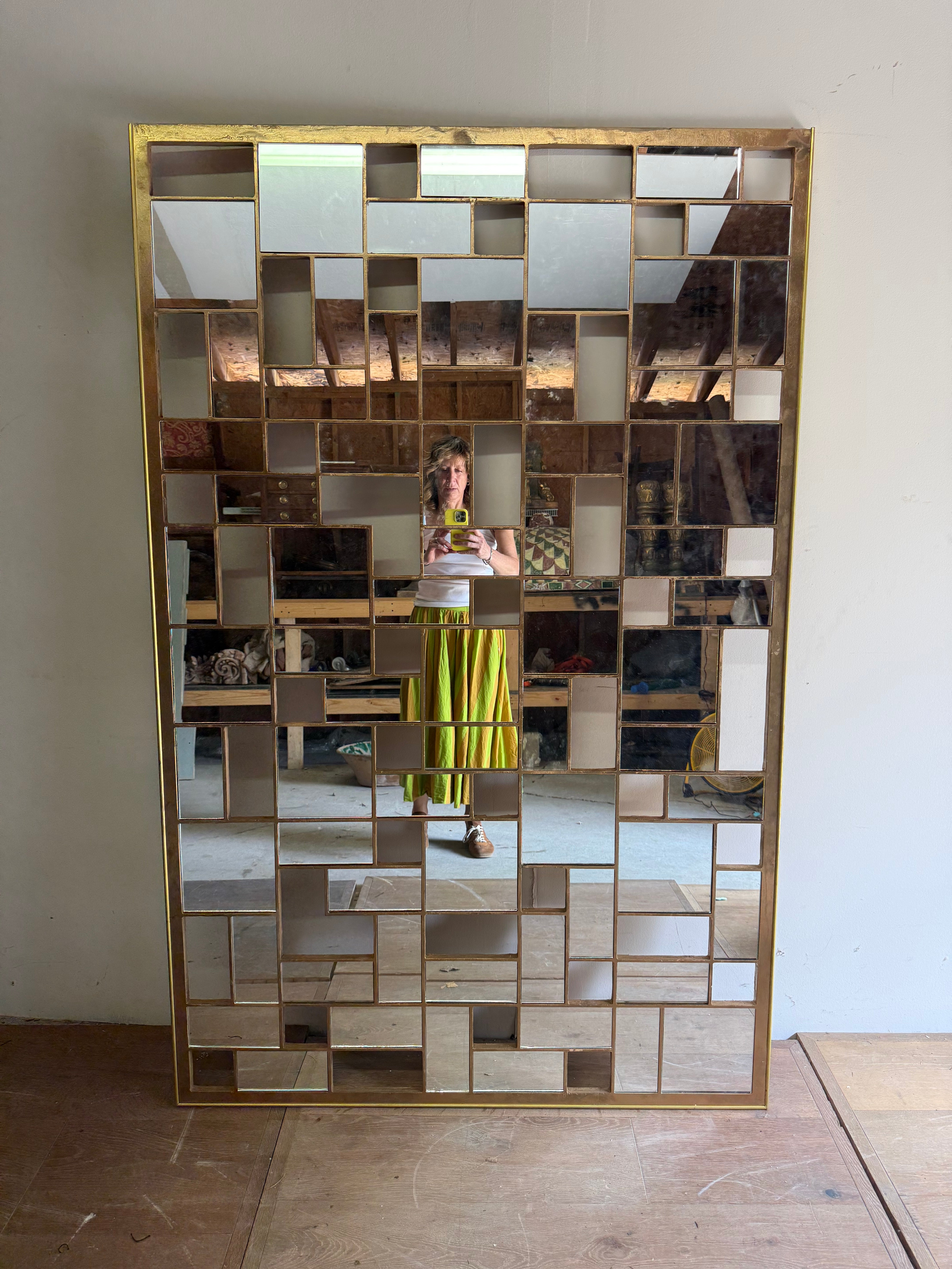 Midcentury Italian Metal Mirror