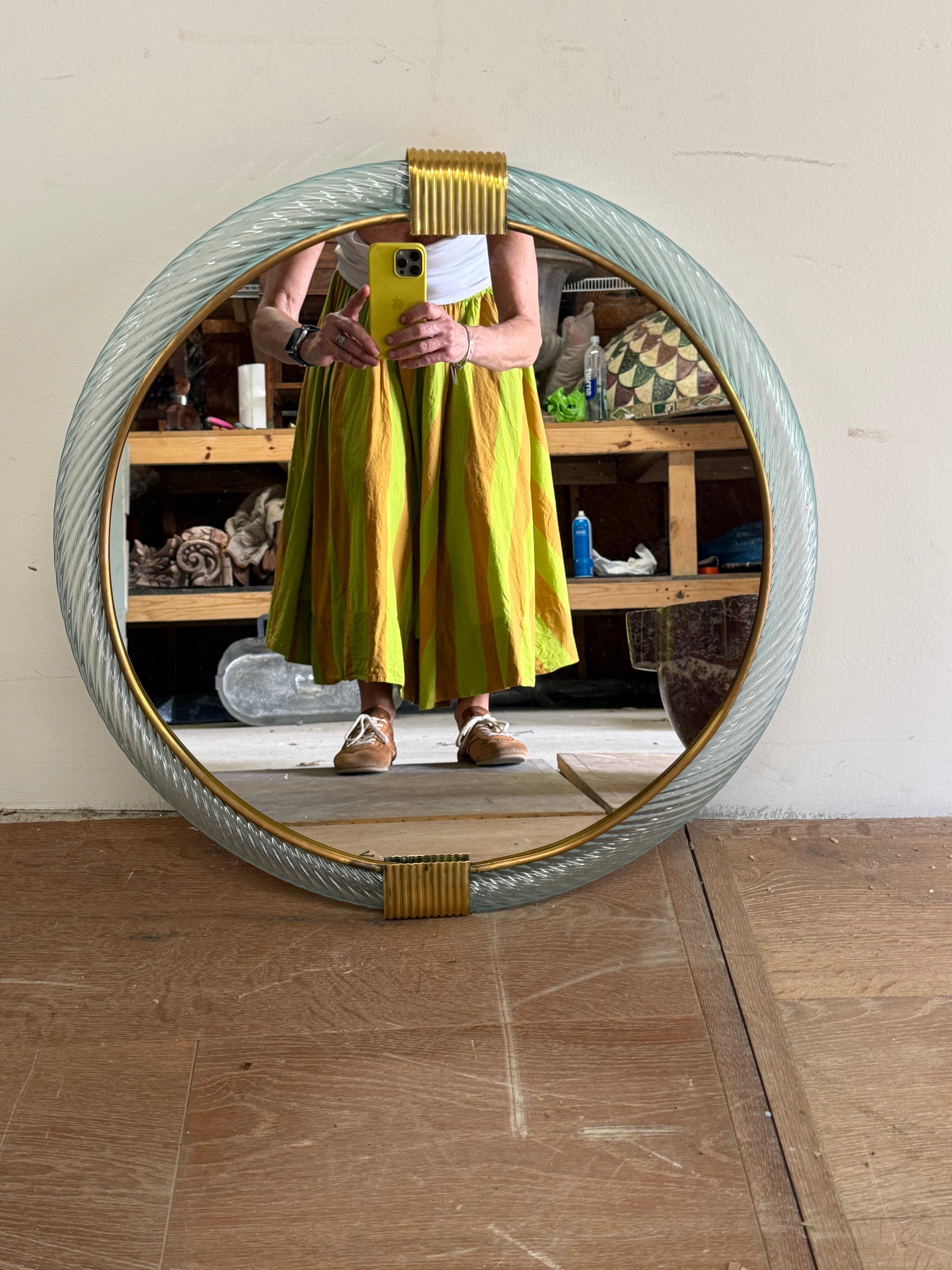 Venetian Murano Glass Mirror - Round