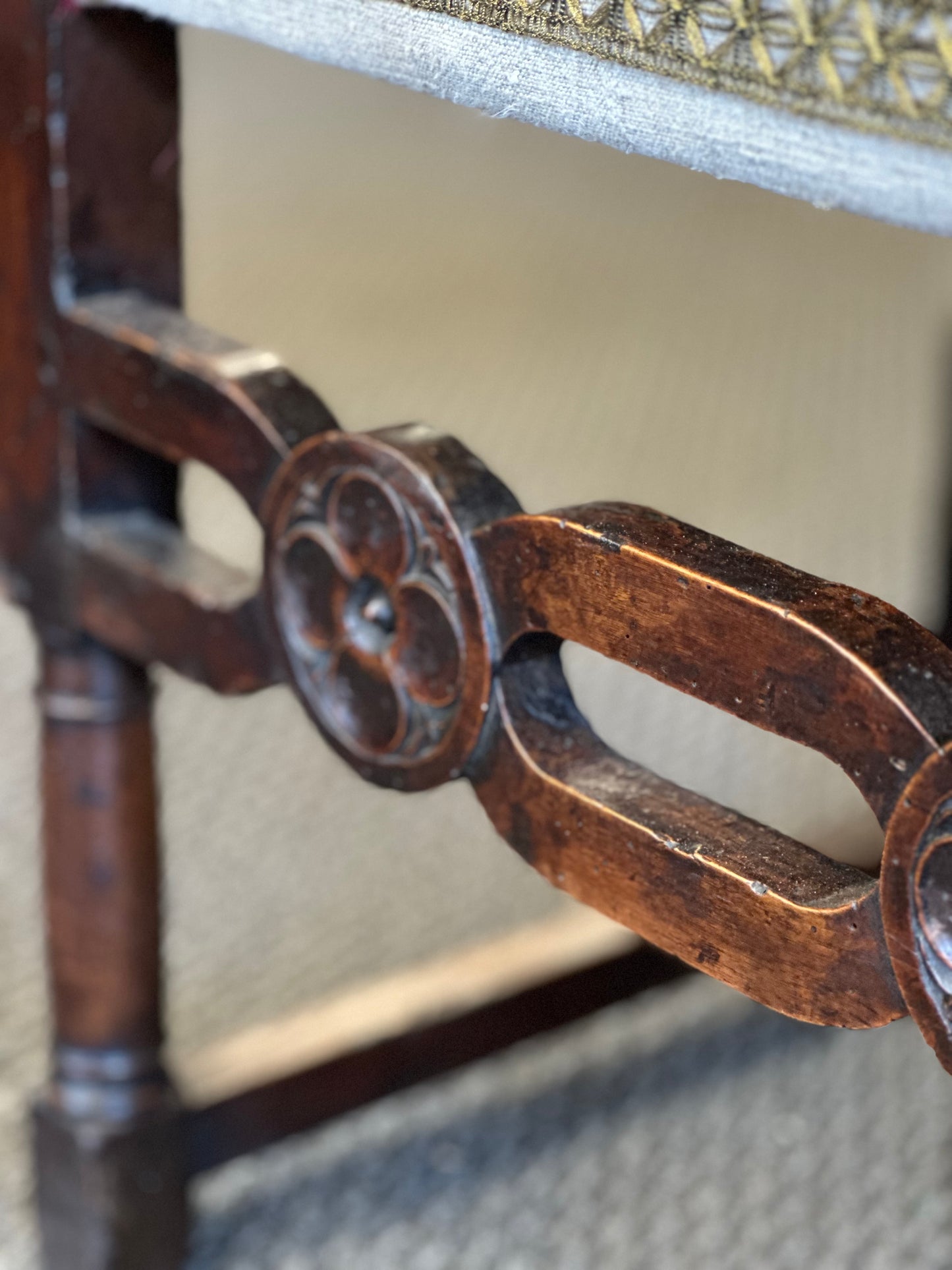 French Walnut Armchair c1840