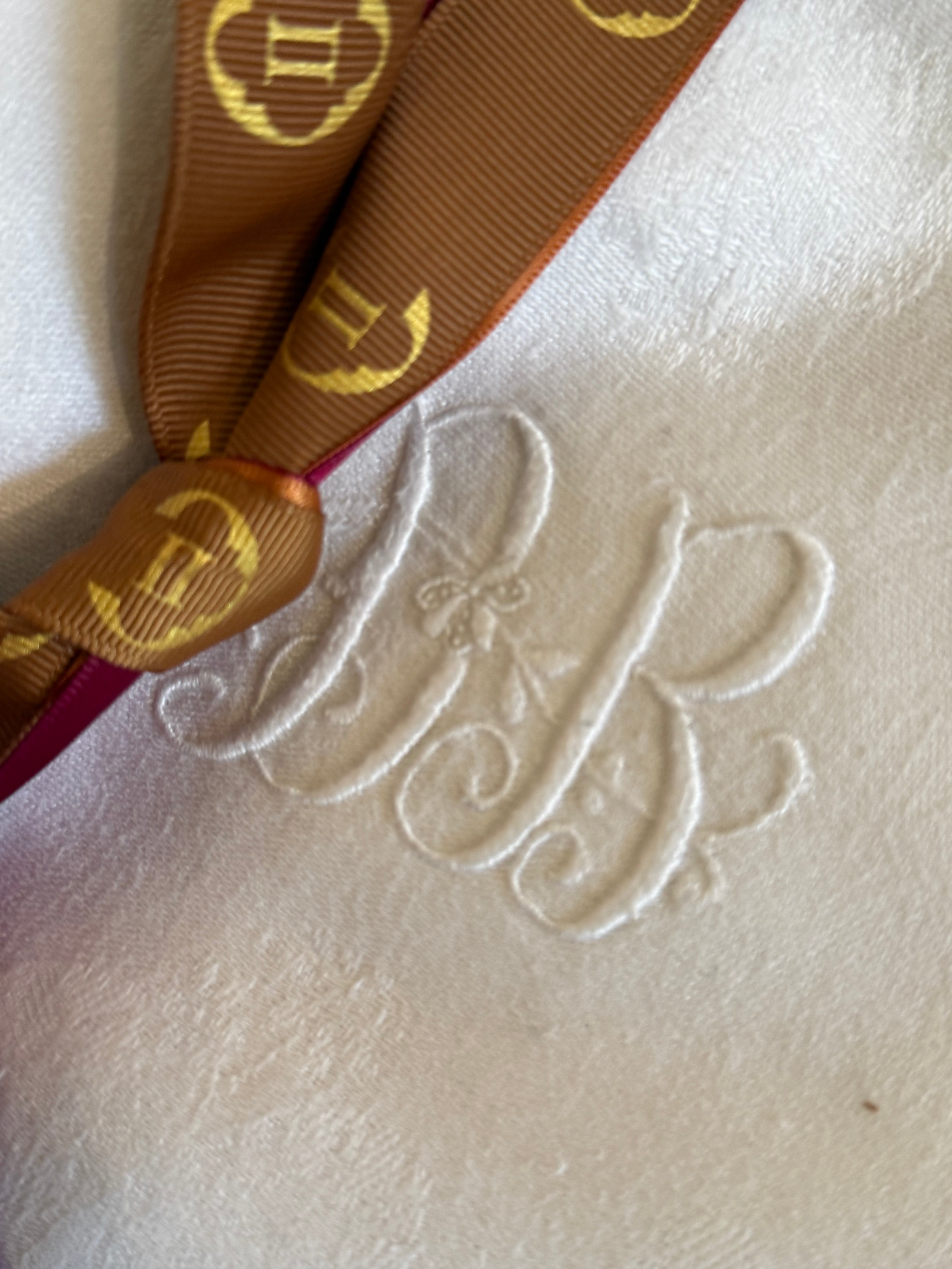 SOLD **French Vintage Linen Monogram Napkins