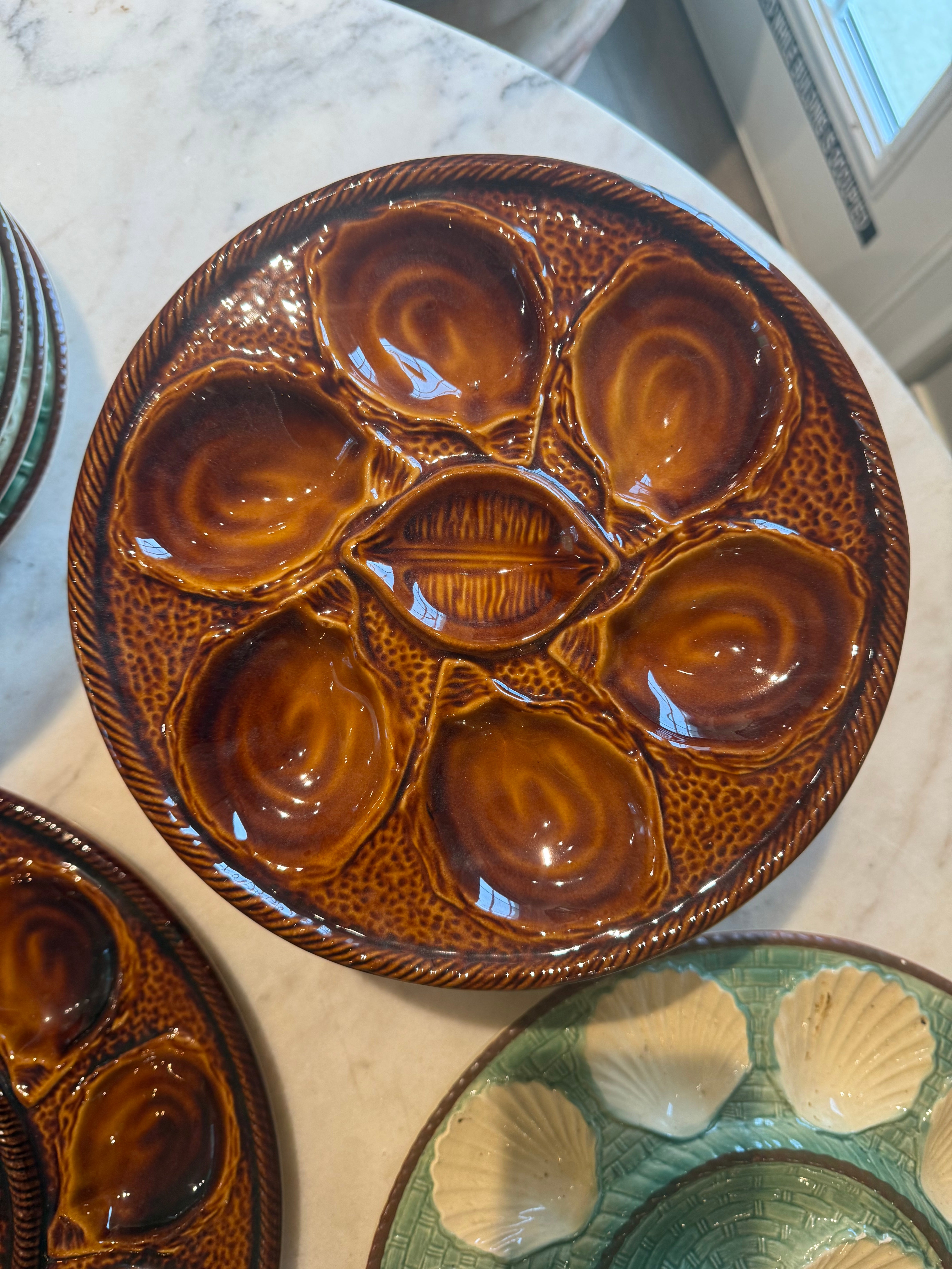 French St Clement Vintage Oyster Plates