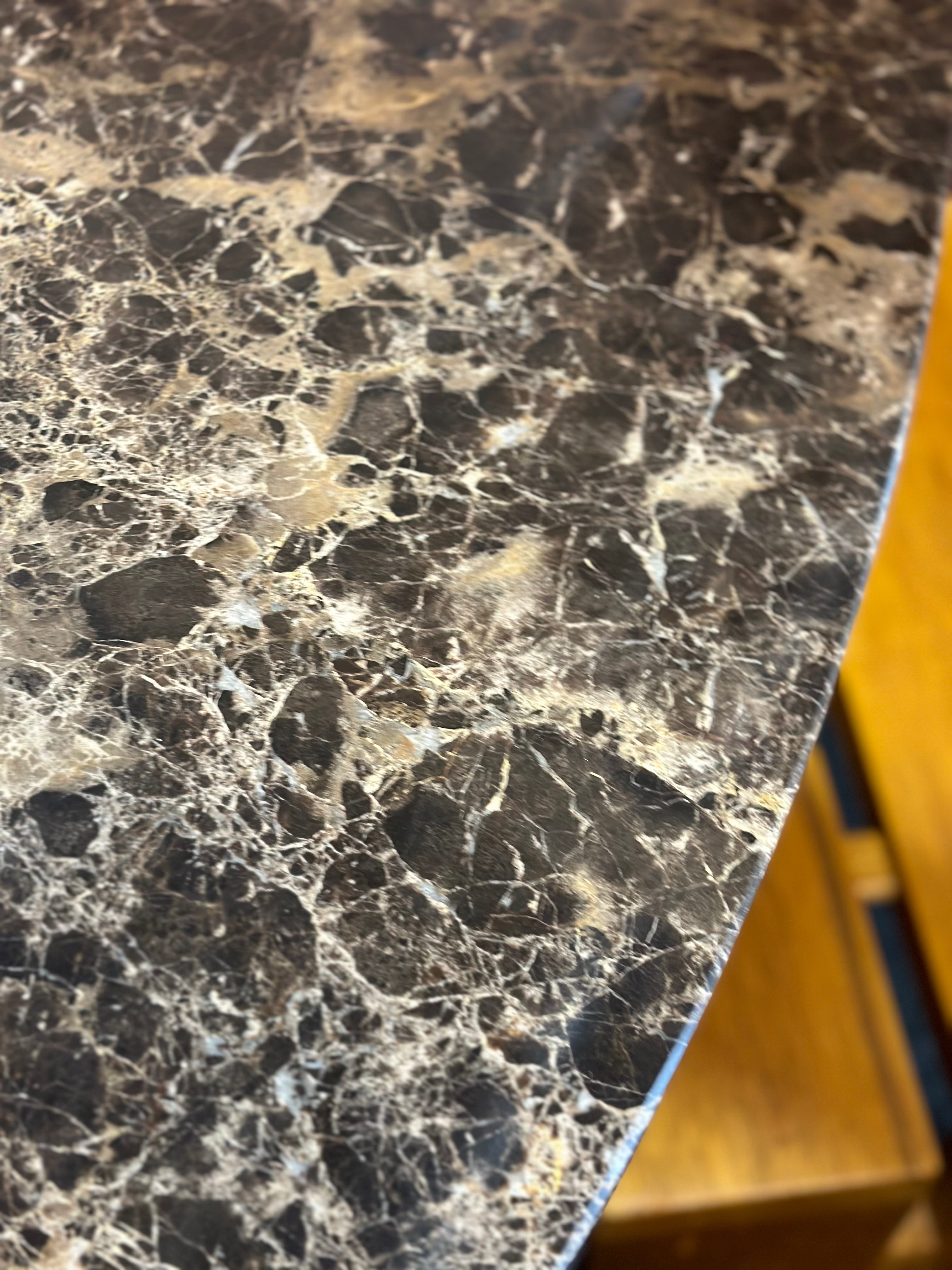 Italian Marble Oval Dining Table - Midcentury