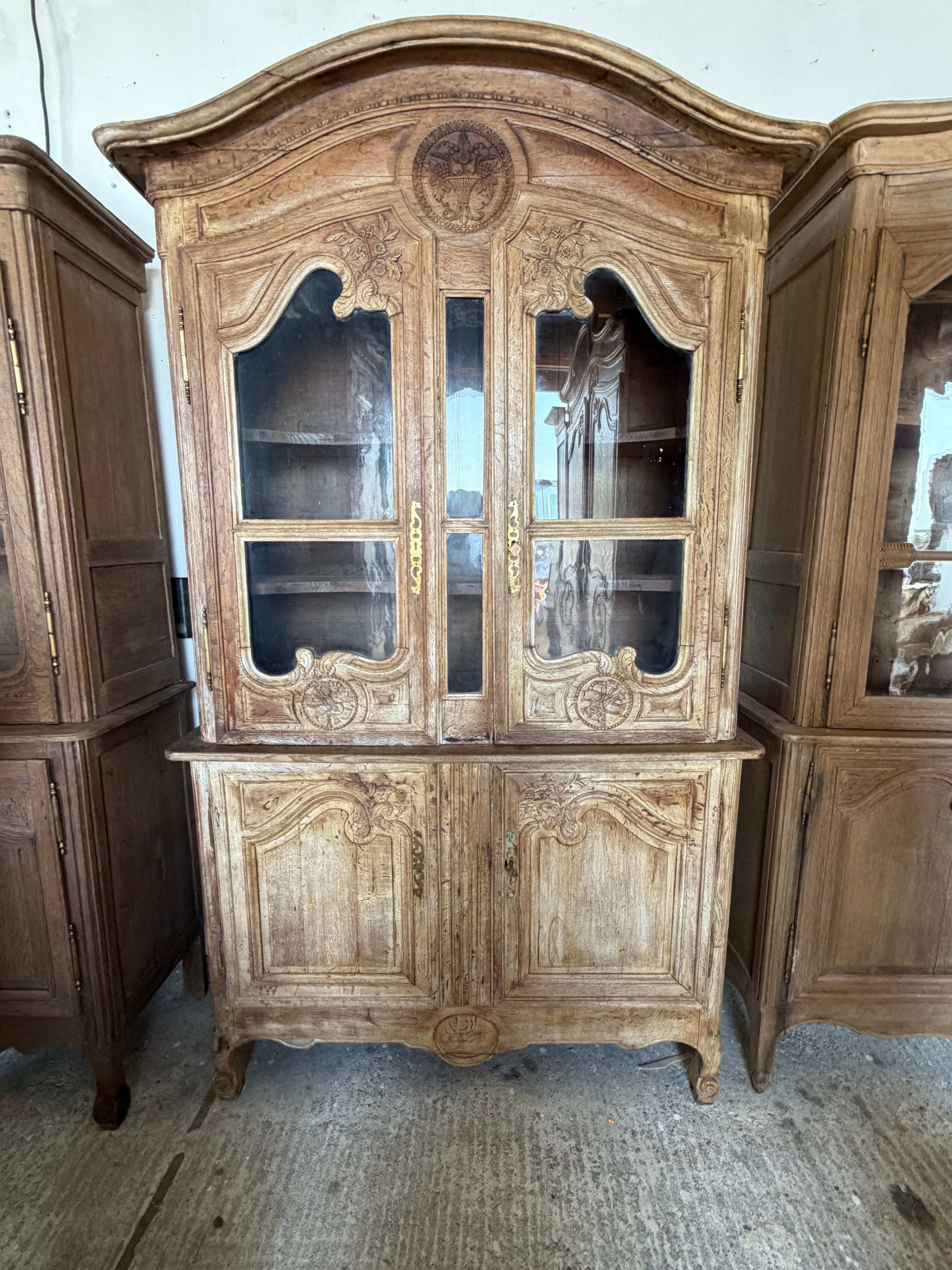 Carved French Oak Armoire c1890
