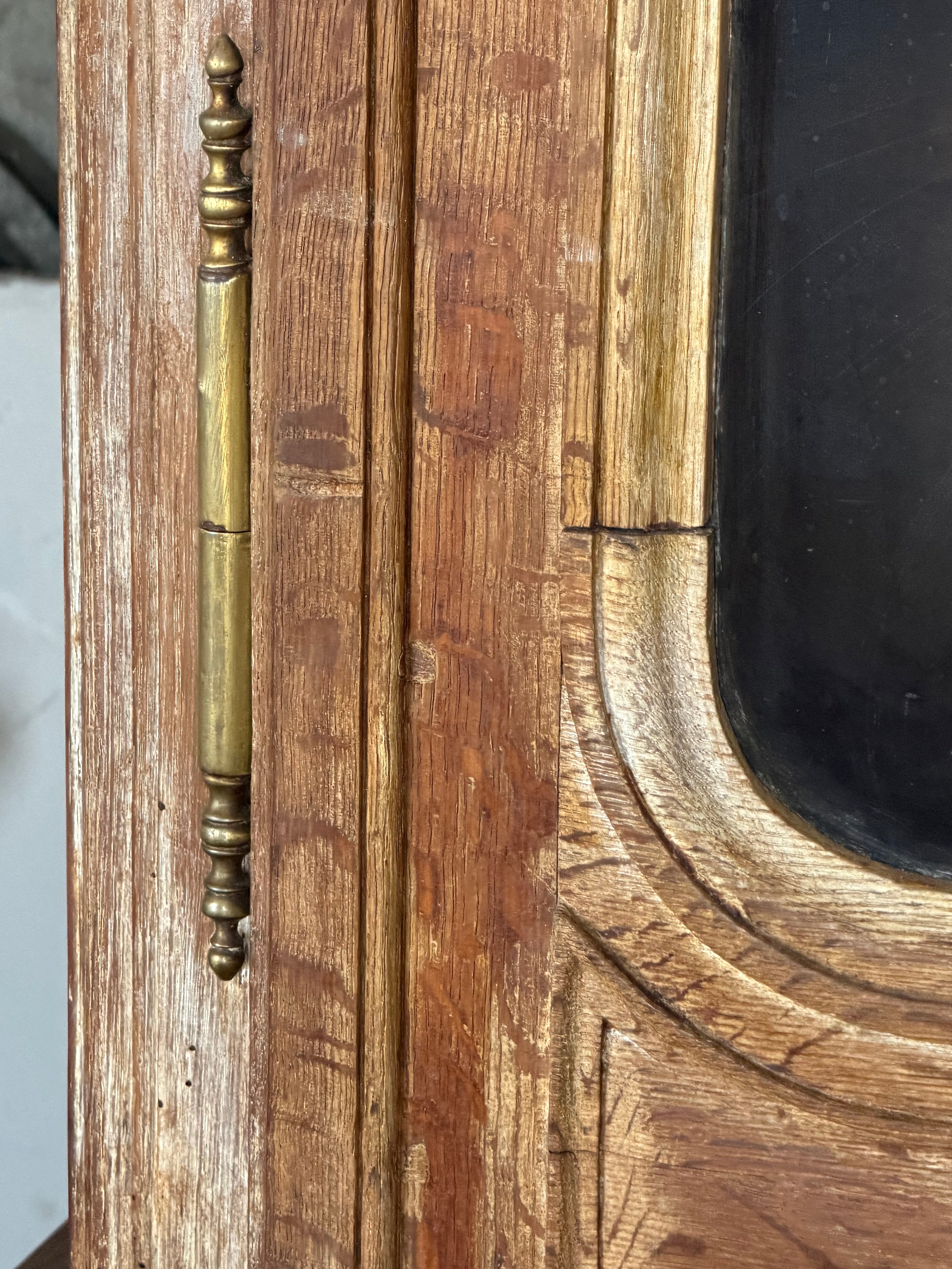 Oak Glass Front Cabinet - France c1890
