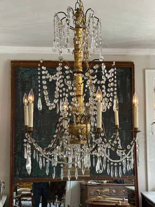 French Crystal Chandelier c1820s