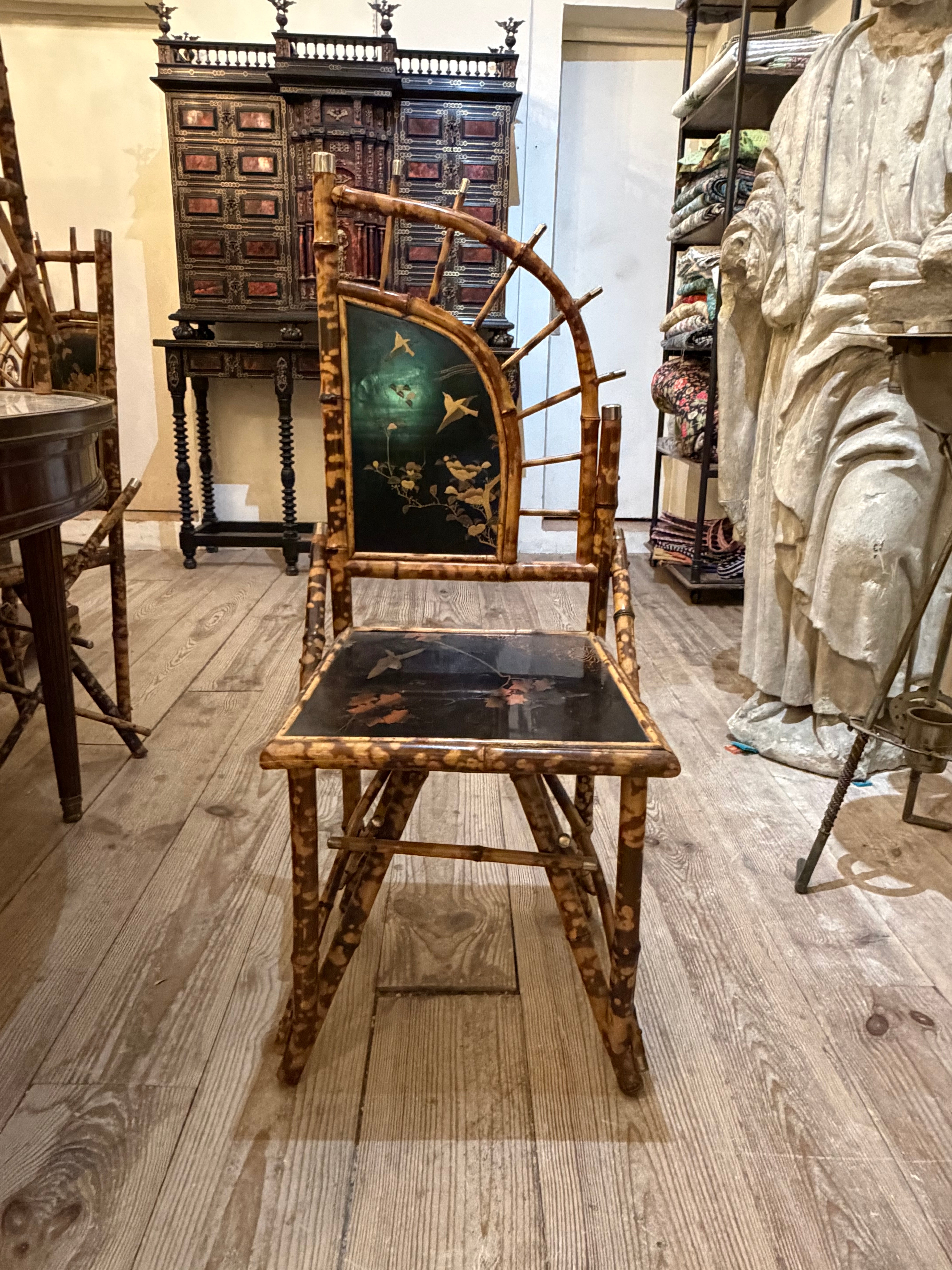 Bamboo Chinoiserie Arched Chairs - Perret et Vibert Paris