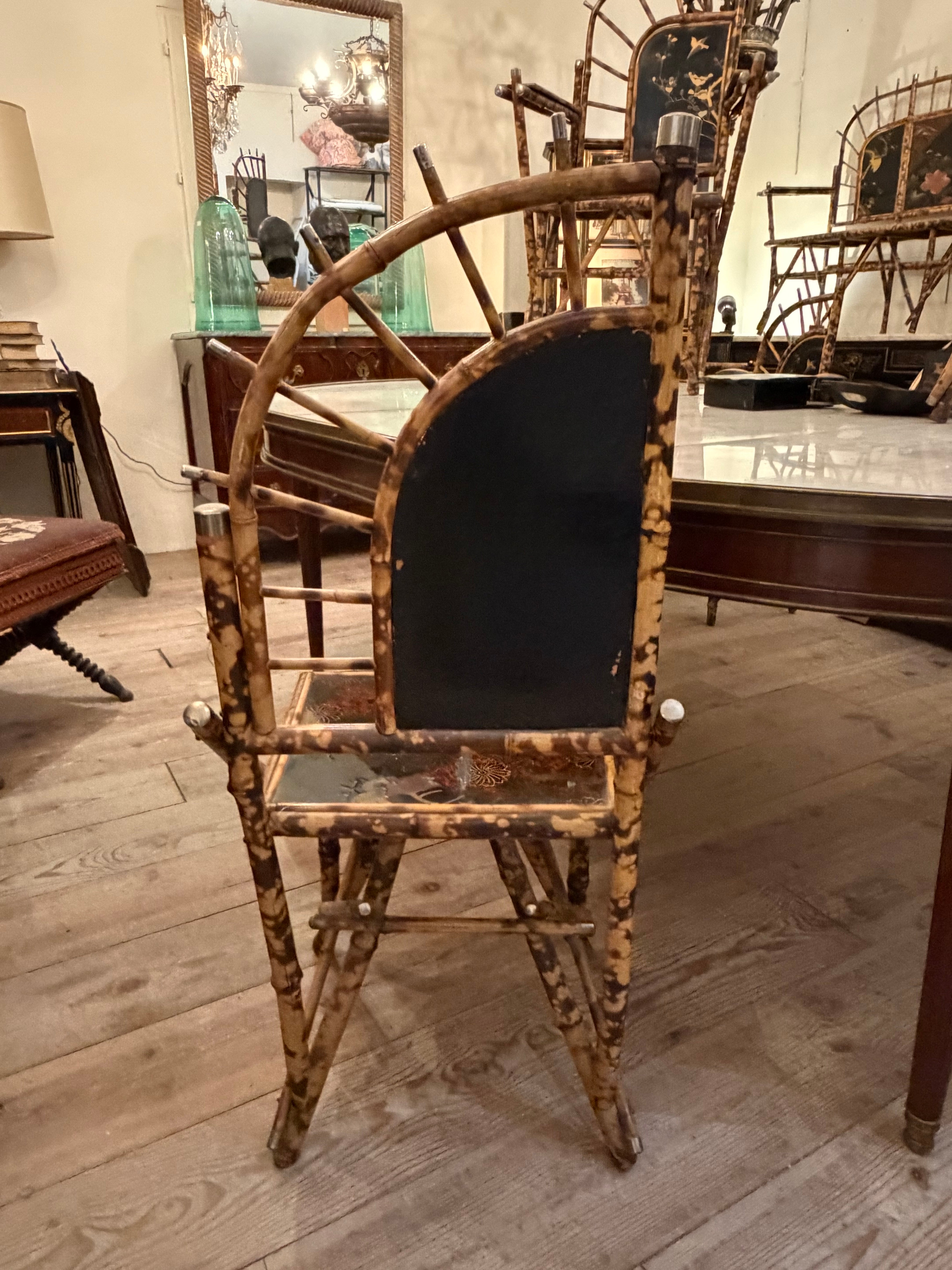 Bamboo Chinoiserie Arched Chairs - Perret et Vibert Paris