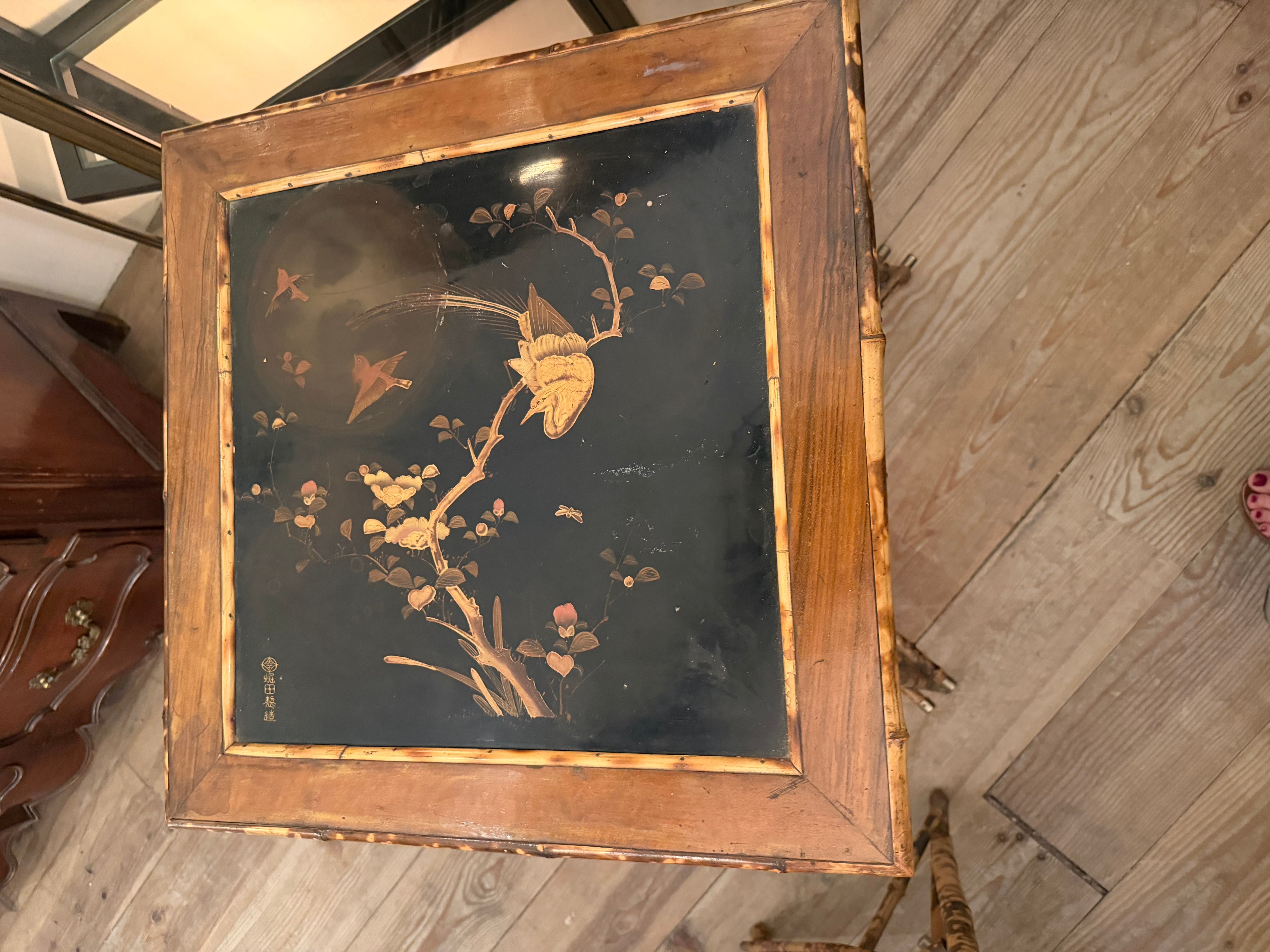 Bamboo Chinoiserie Side Table - Perret et Vibert Paris