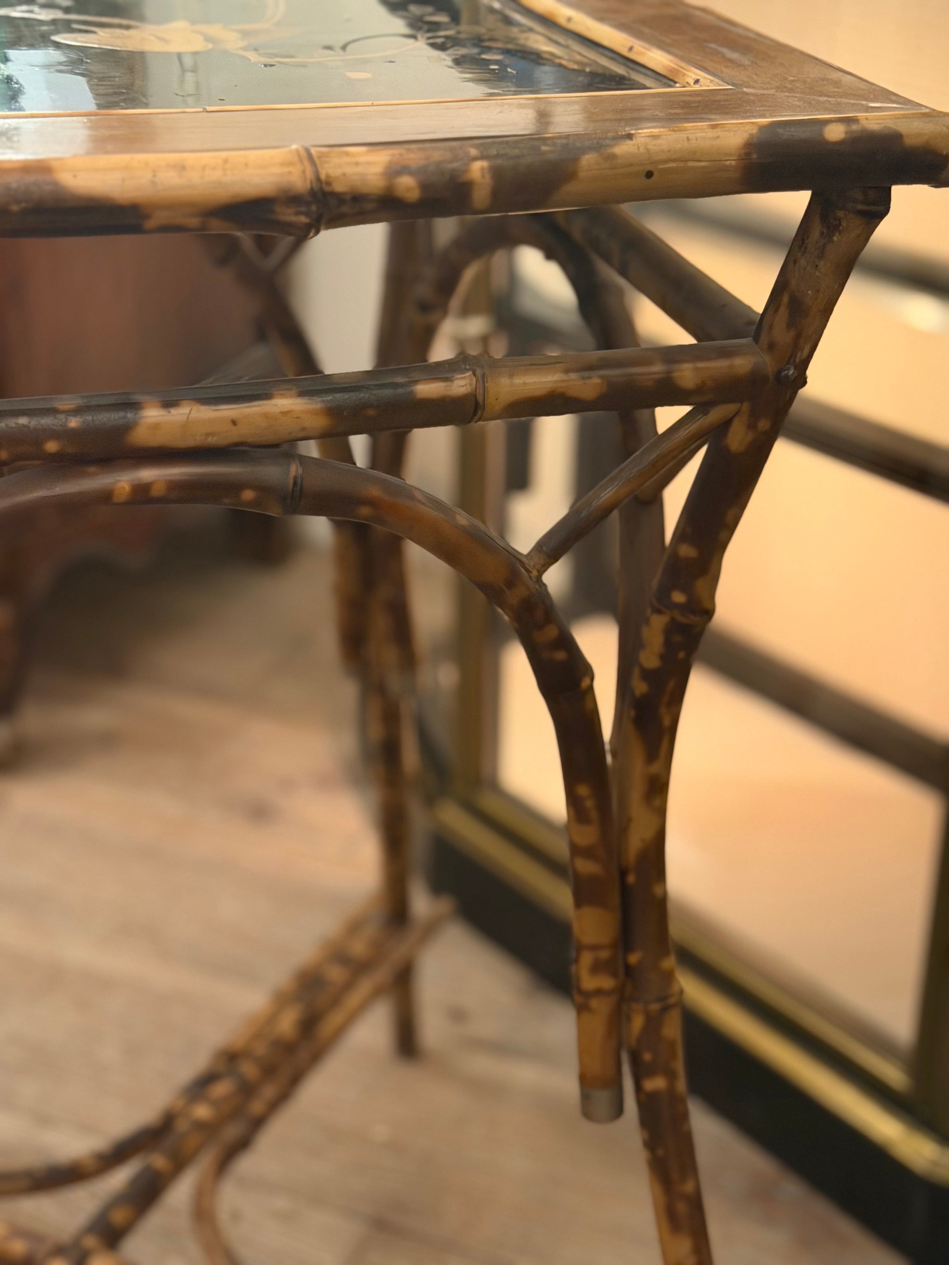 Bamboo Chinoiserie Side Table - Perret et Vibert Paris