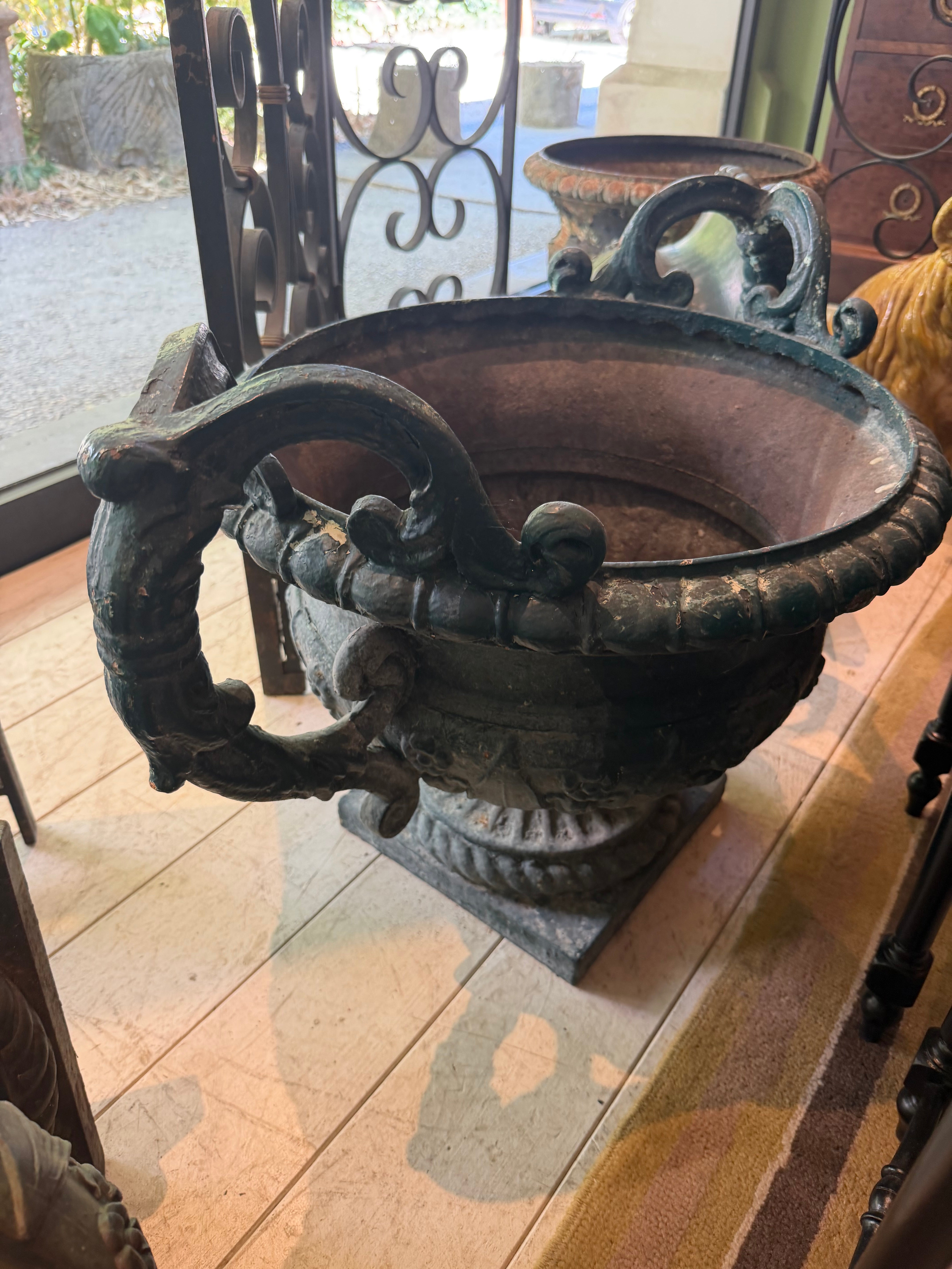Fontainebleau Style Lead Urn - Handles