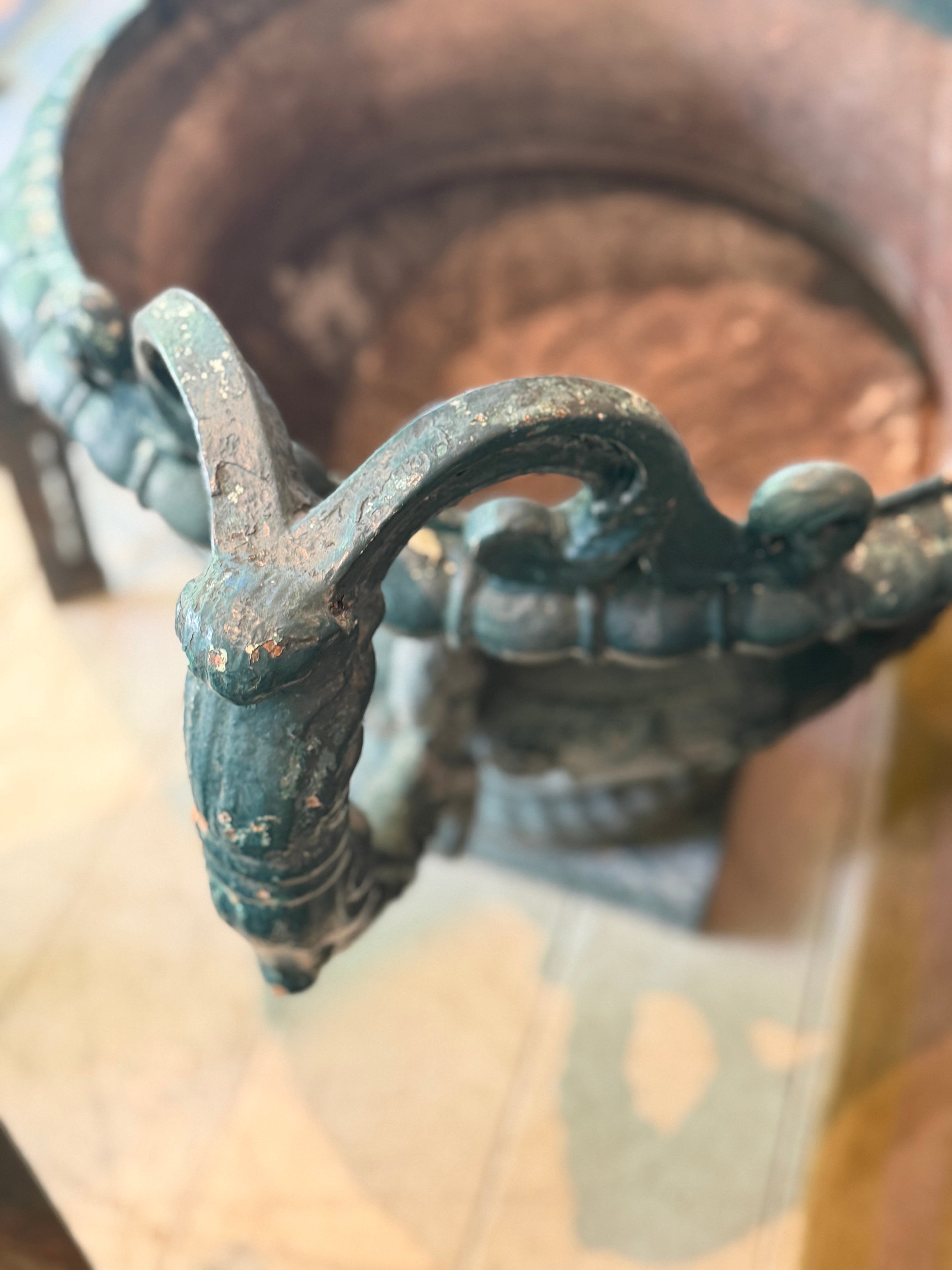 Fontainebleau Style Lead Urn - Handles