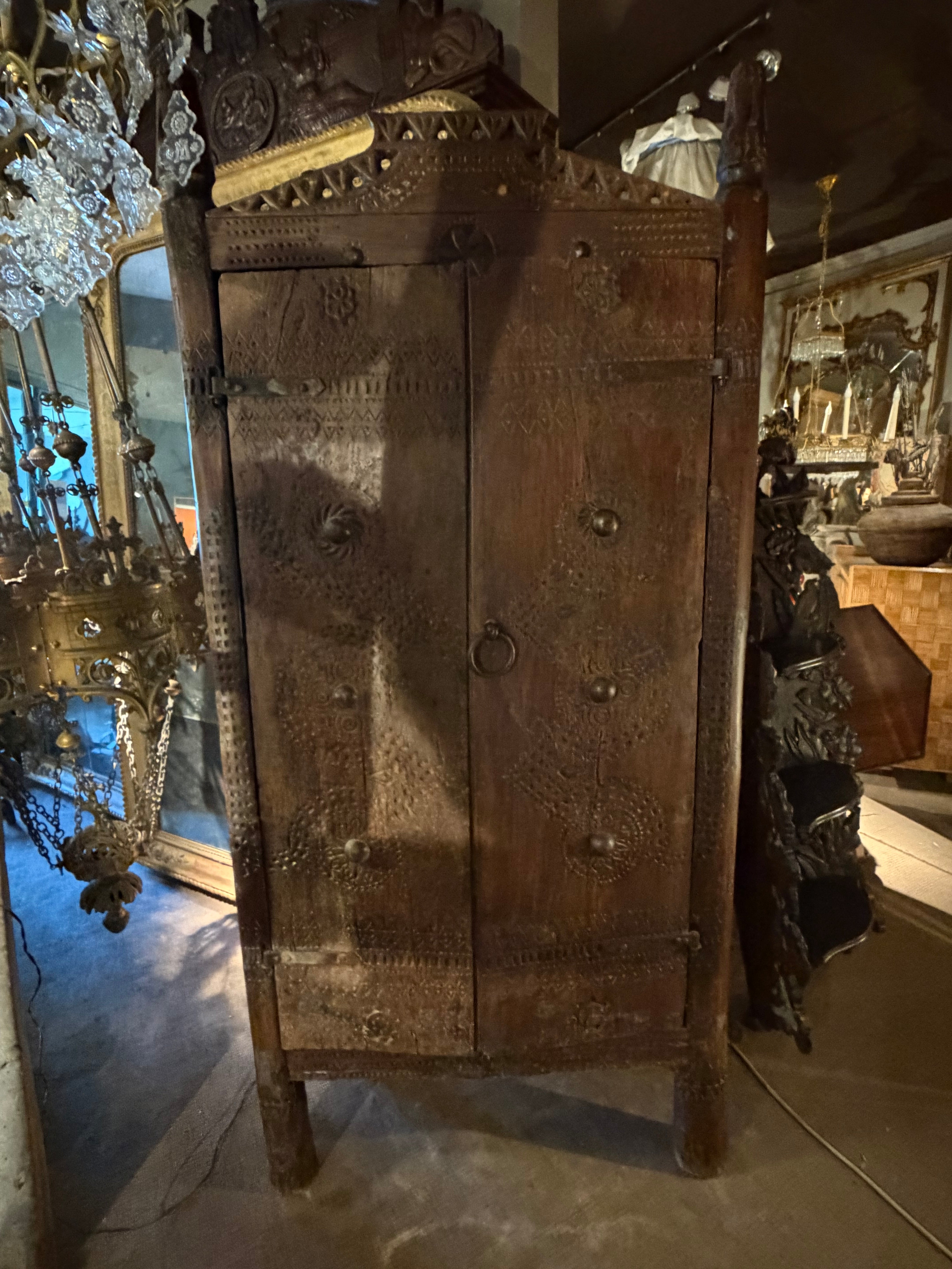 Spanish Carved Oak Cabinet - 18th Century