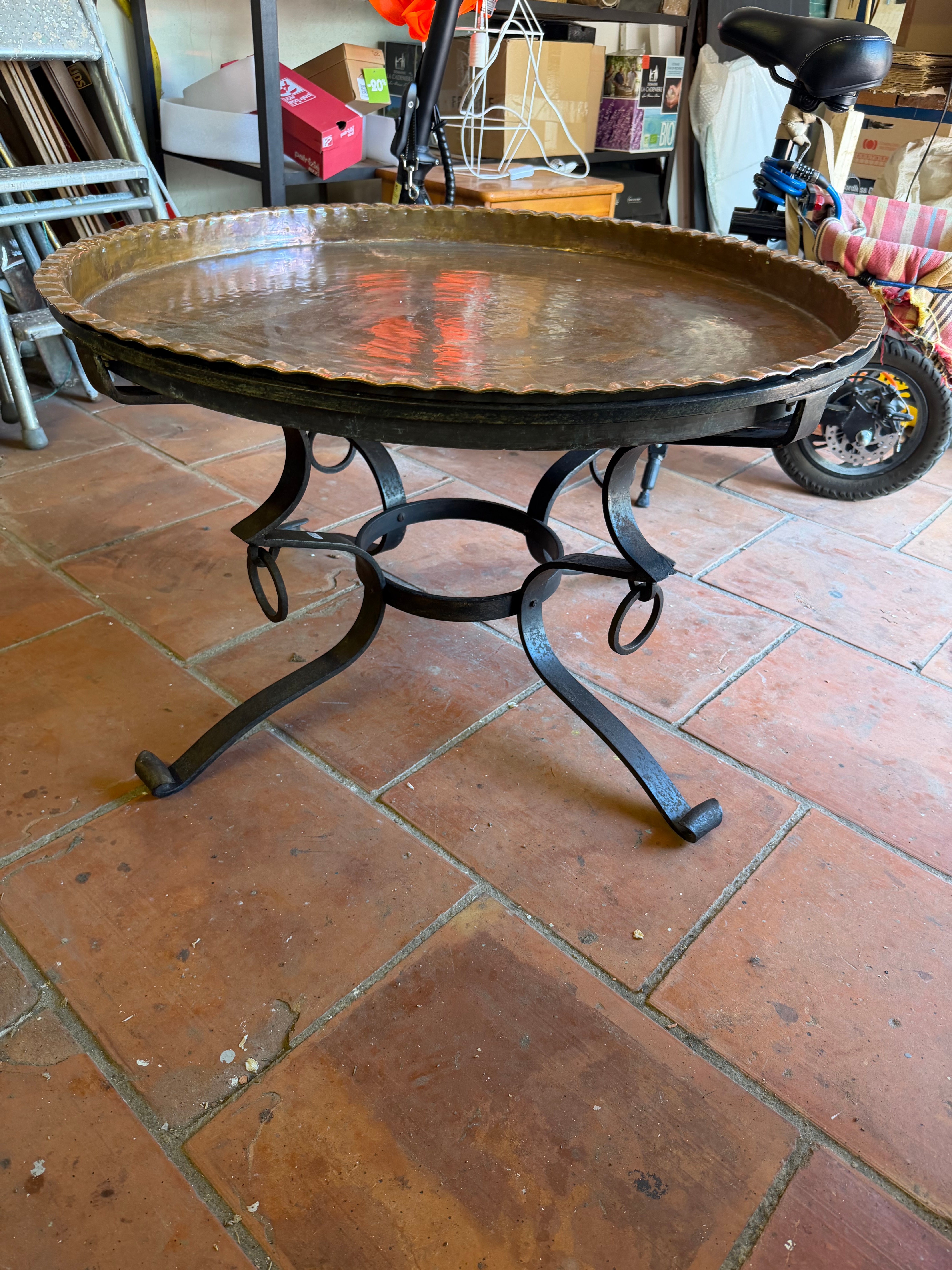 Iron & Copper Coffee Table - France