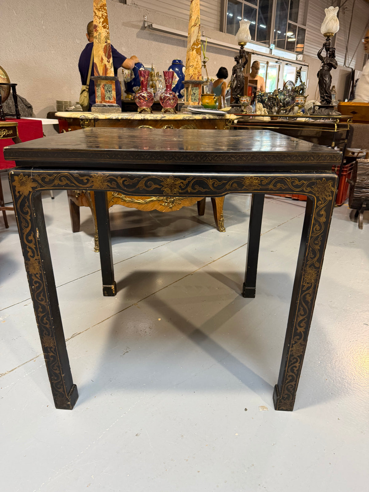 Chinoiserie Square Table - French 1950s