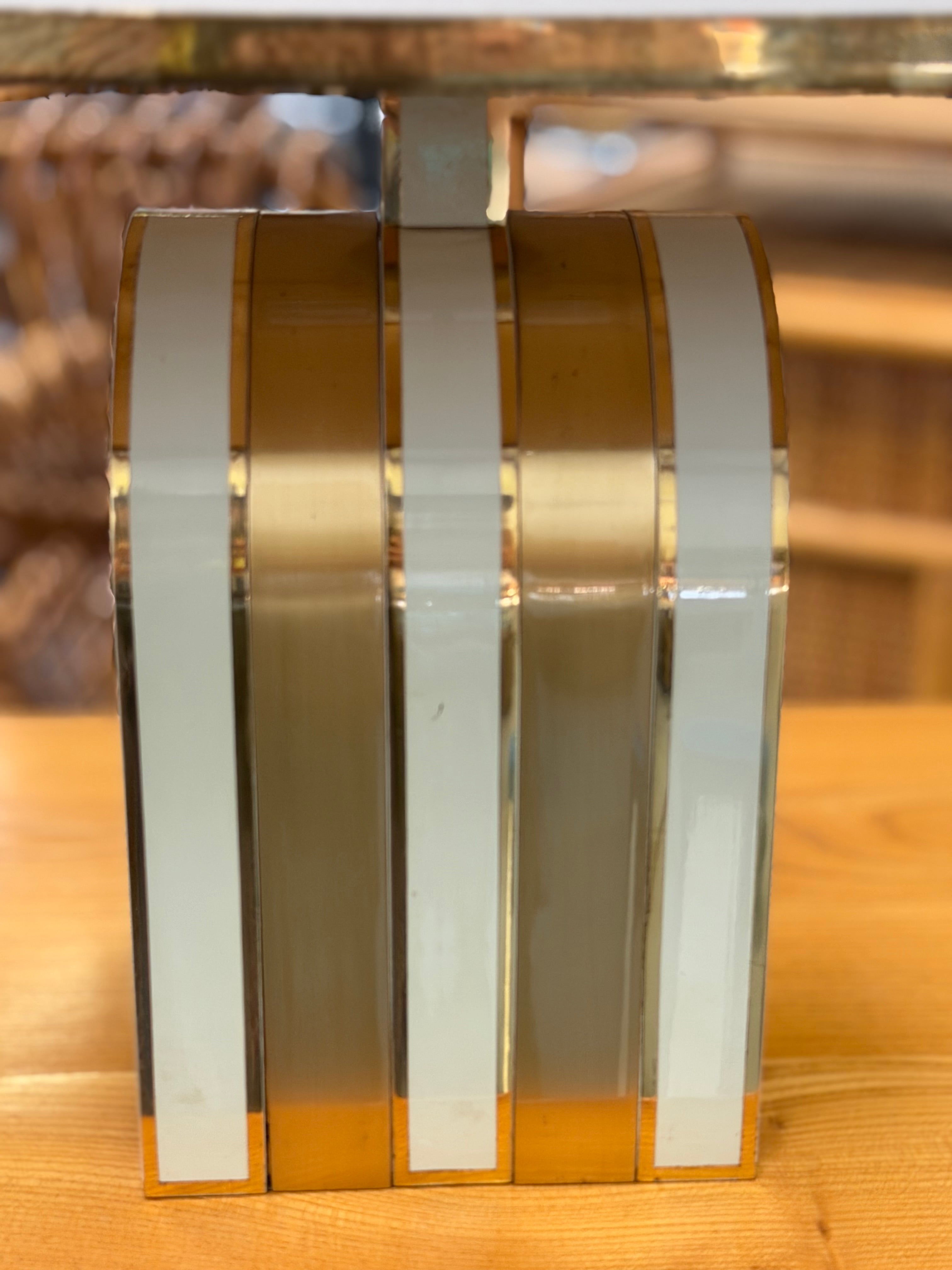 Italian Midcentury Lamp - Brass & Milk Glass