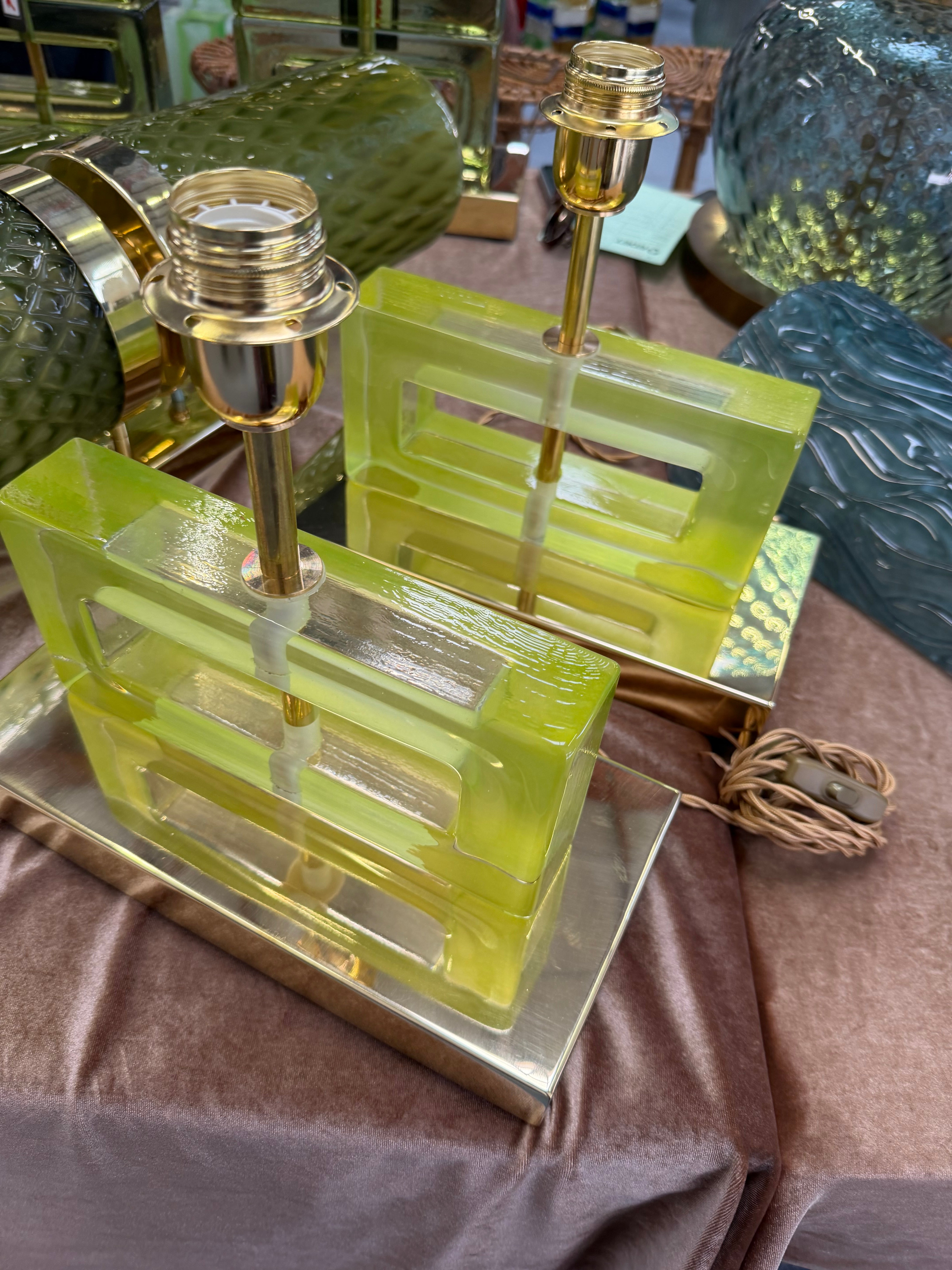 Murano Glass Petit Lamp - Citron