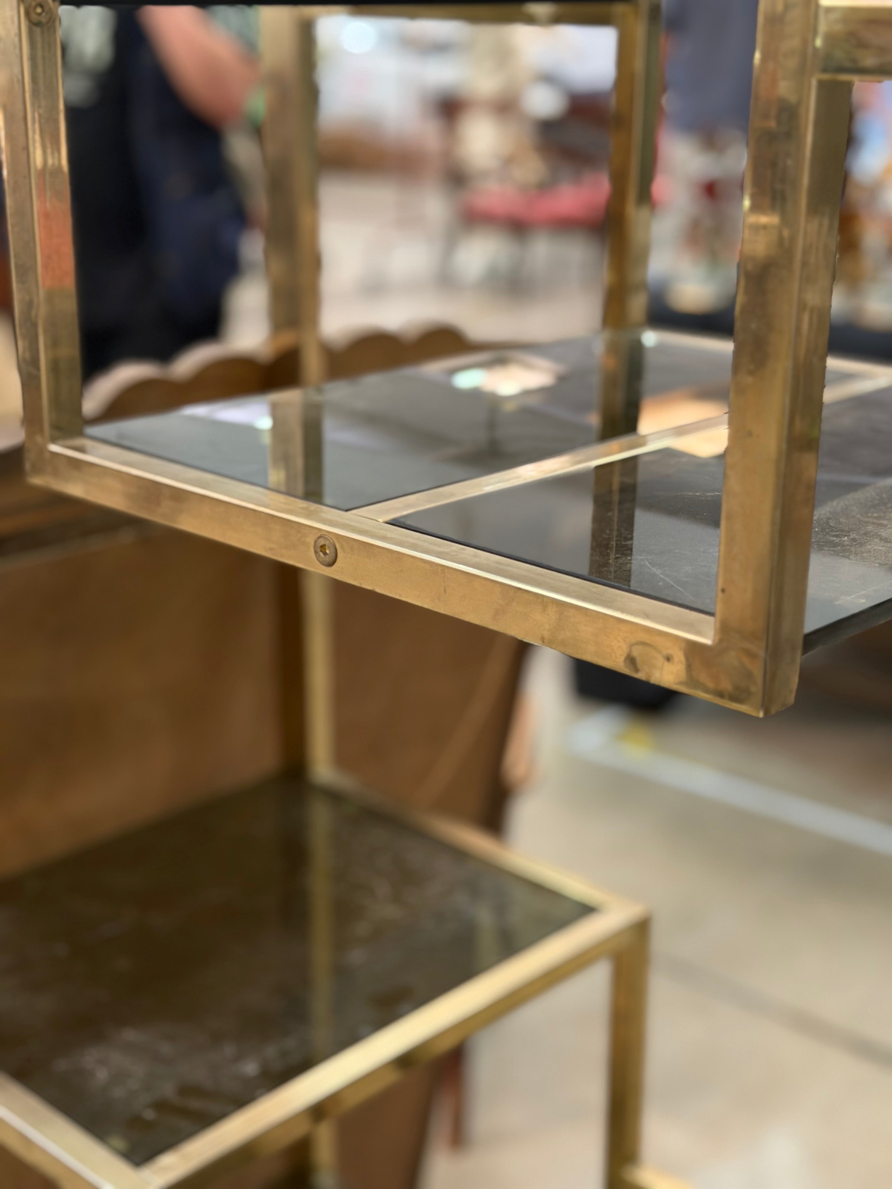 French Shelf With Smoke Glass 1970s