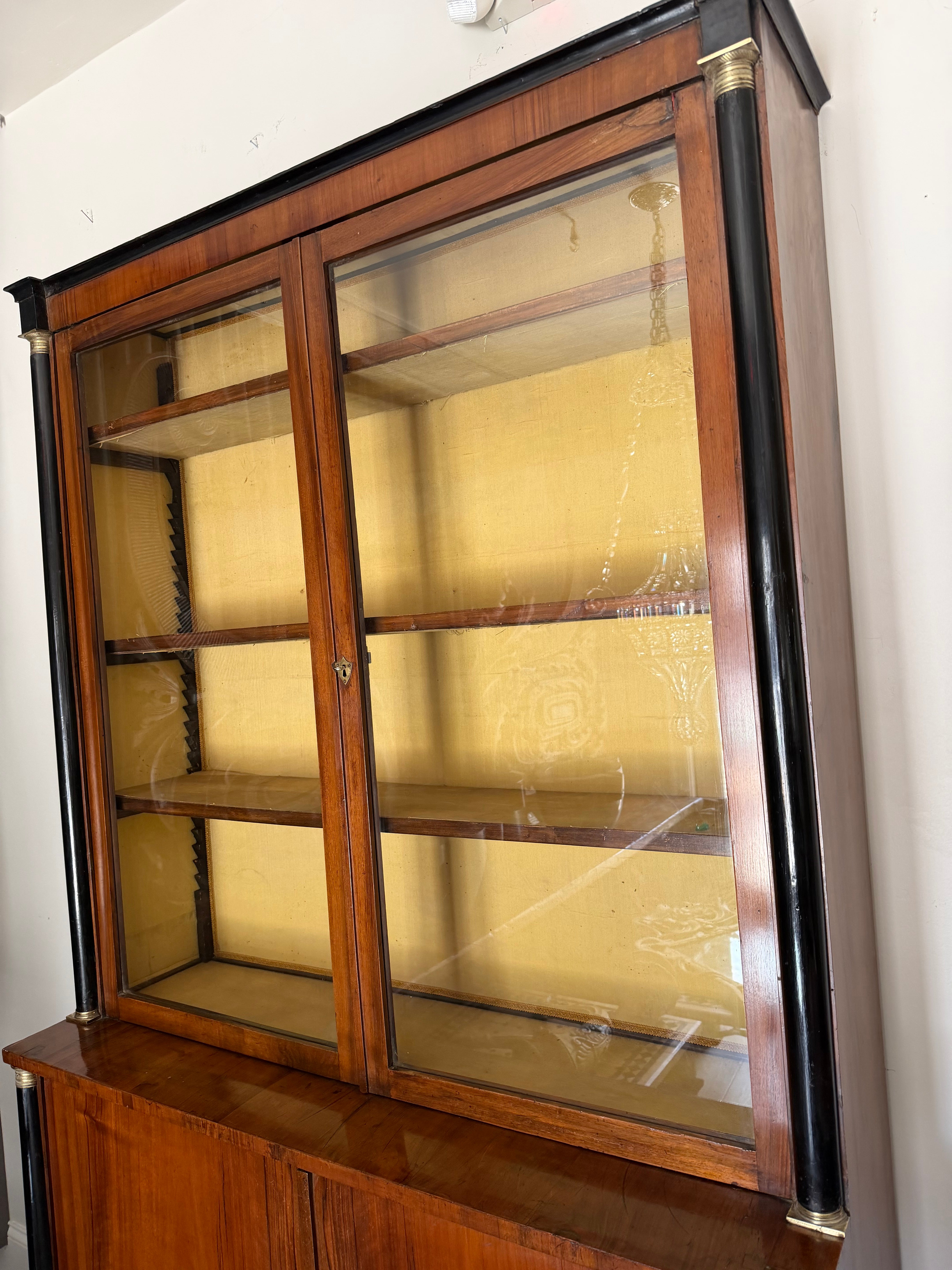 Italian Mahogany & Ebony Bibliothèque 1860s