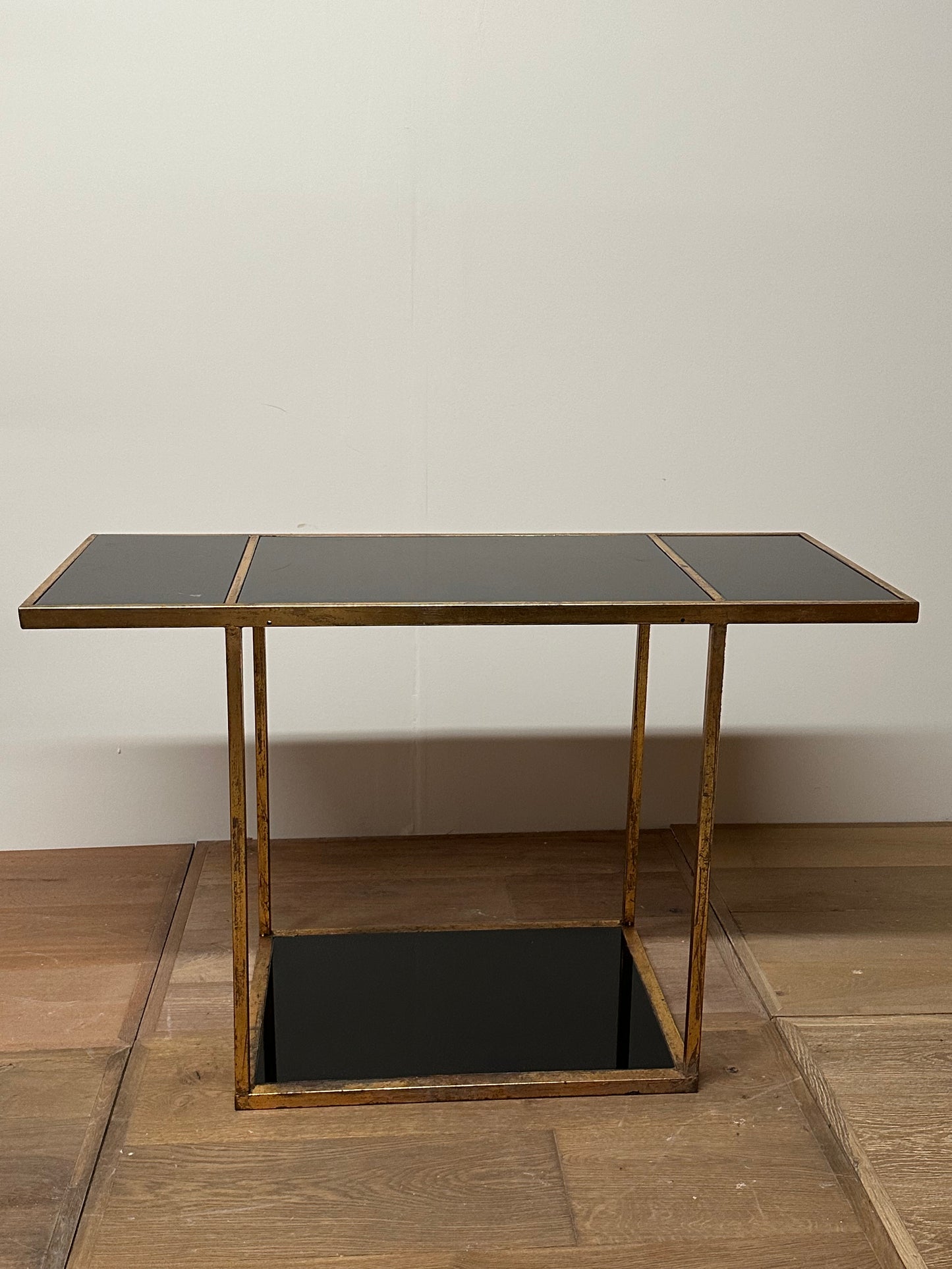 Black and Brass Multi-Piece Dining Table Or Consoles - French Midcentury