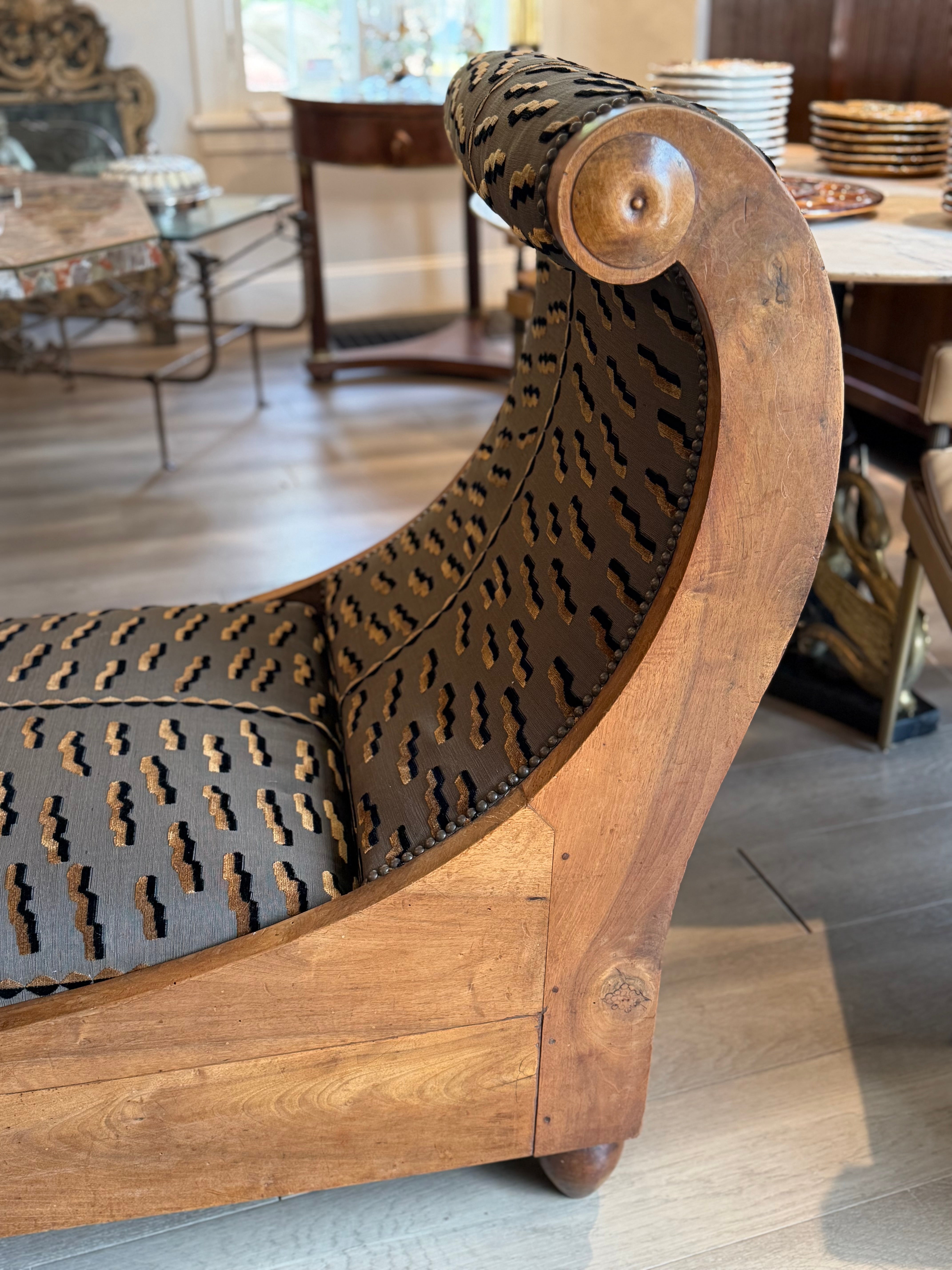 French Monaco Birds Eye Maple Recamier -1920s