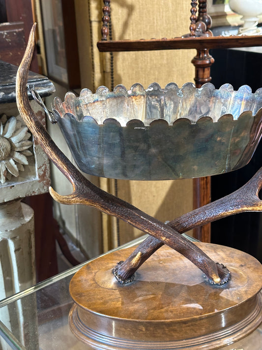 Horn and Silver Stand - Early 20th Century