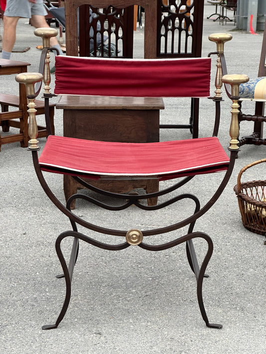 French Iron Dagobert Chair 1920s