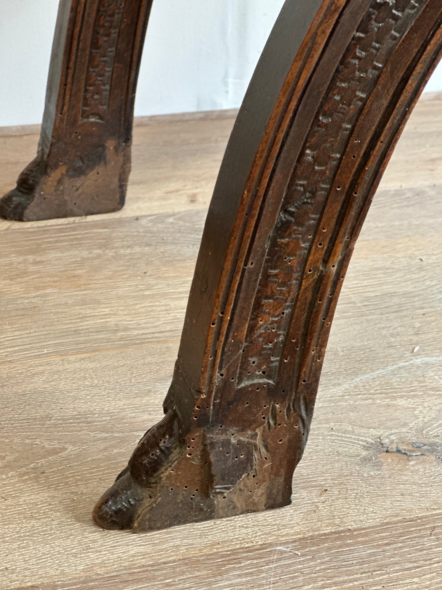 French Oak Stool  c1880